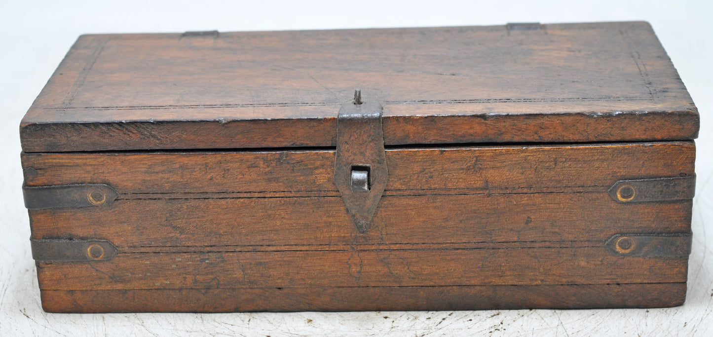 Vintage Wooden Pencil Stationary Box Original Old Hand Crafted