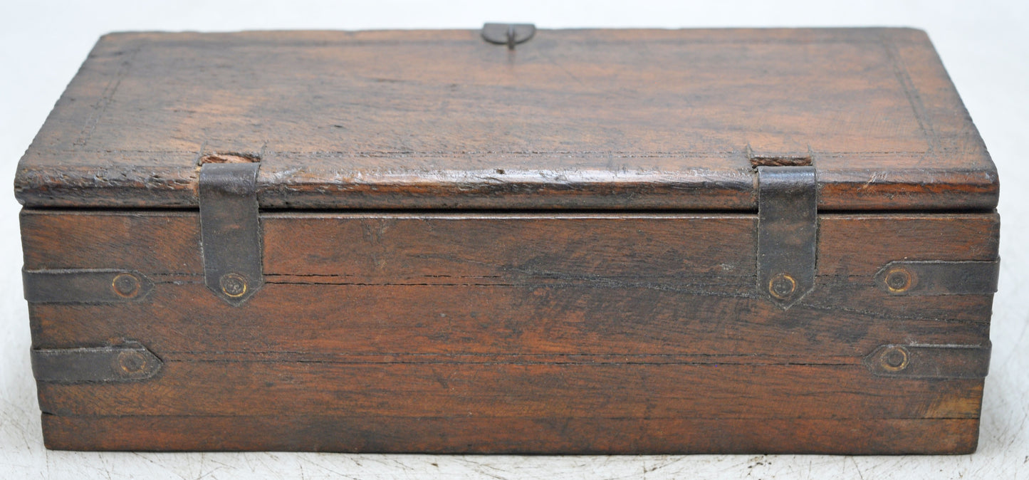Vintage Wooden Pencil Stationary Box Original Old Hand Crafted