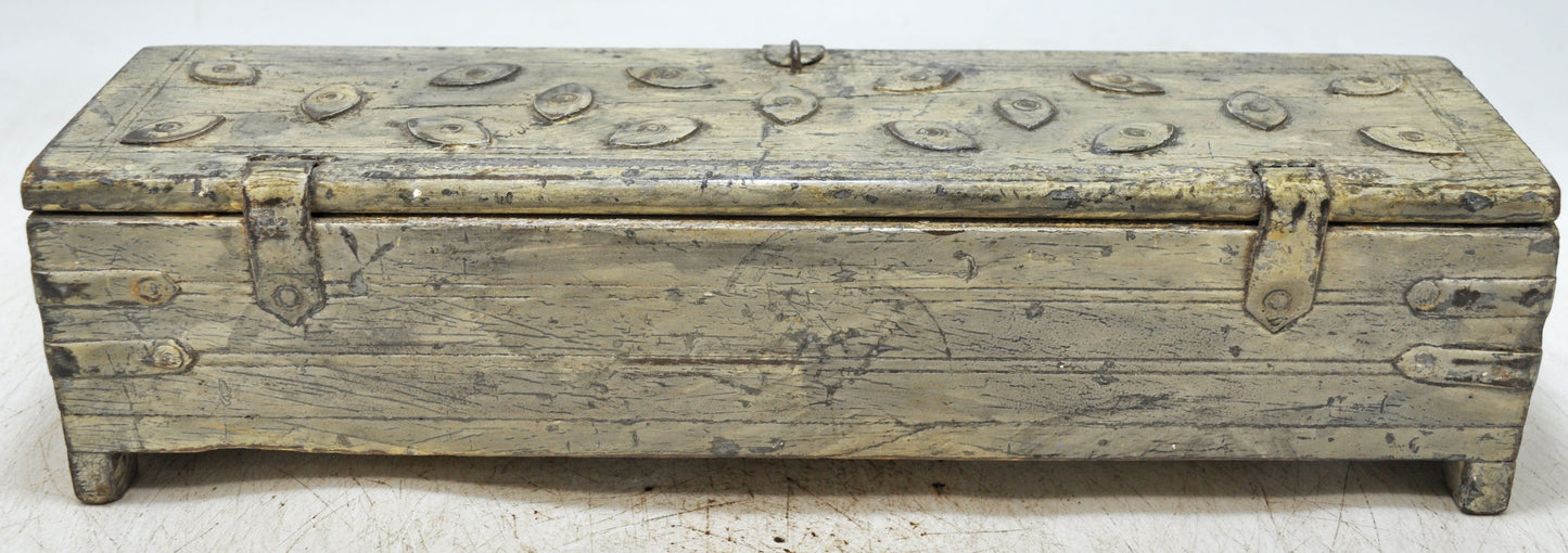 Vintage Wooden Pencil Stationary Box Original Old Hand Crafted
