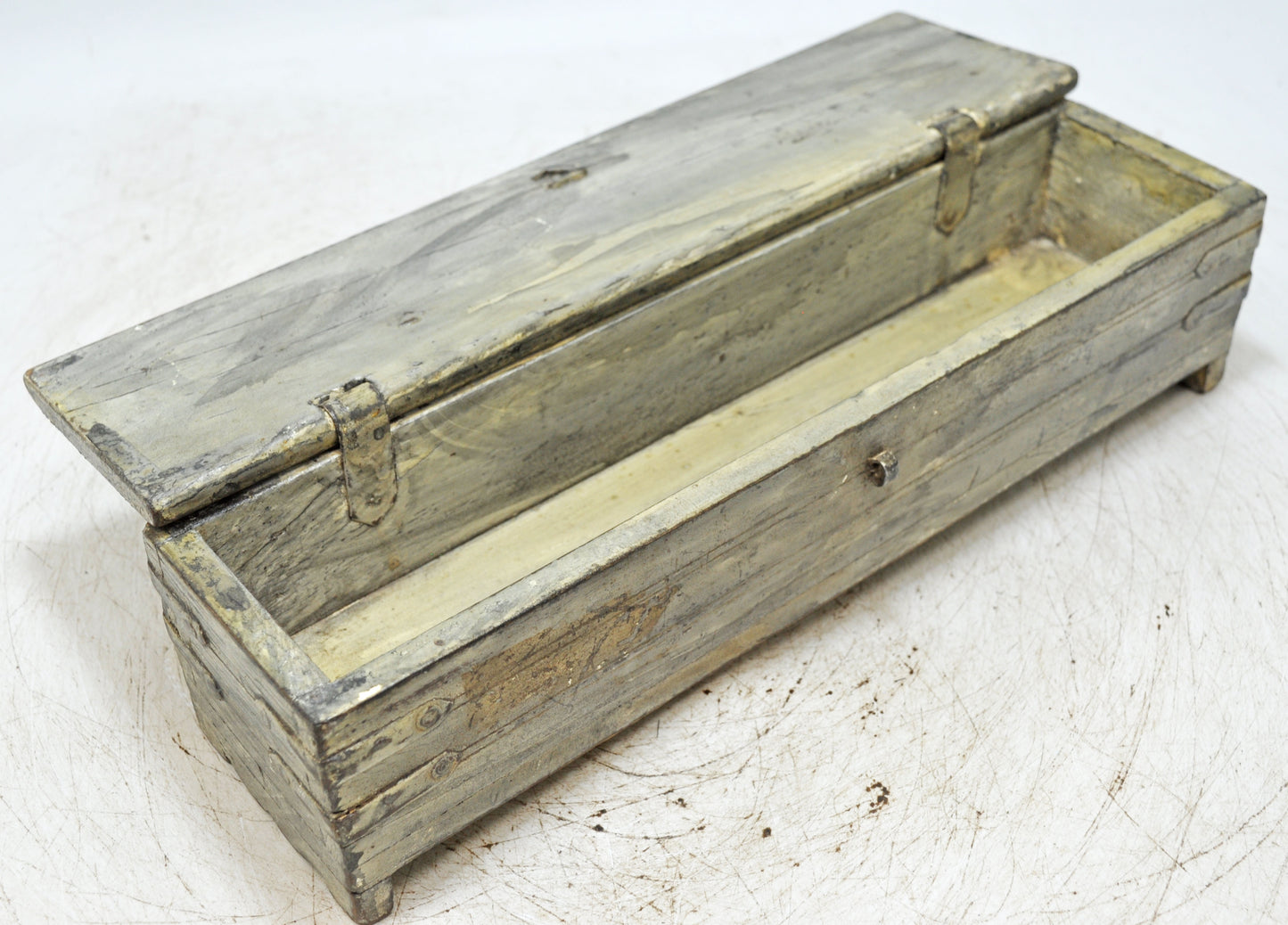 Vintage Wooden Pencil Stationary Box Original Old Hand Crafted