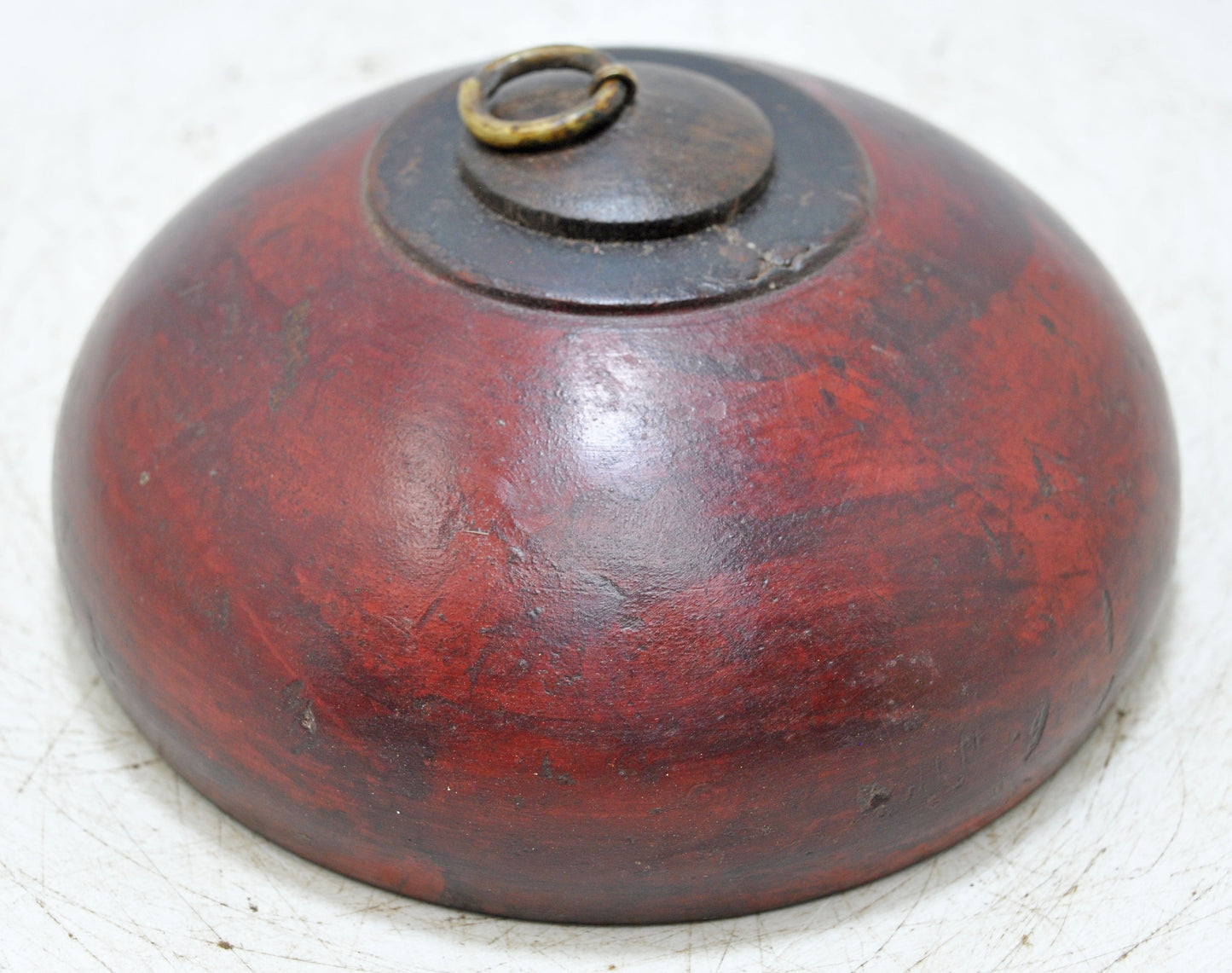 Vintage Wooden Opium Tobacco Box Original Old Hand Carved Lacquer Painted