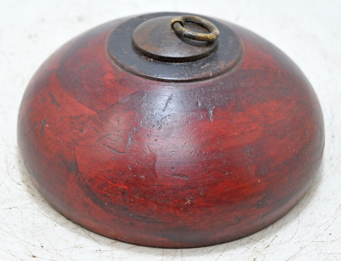 Vintage Wooden Opium Tobacco Box Original Old Hand Carved Lacquer Painted