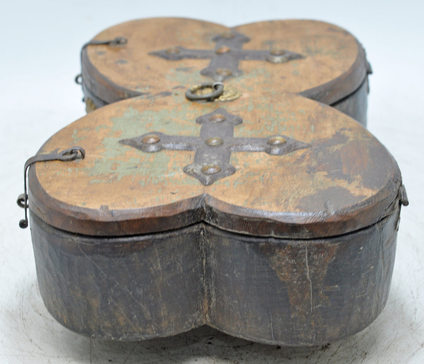 Antique Wooden Large Spice Box Original Old Fine Hand Carved