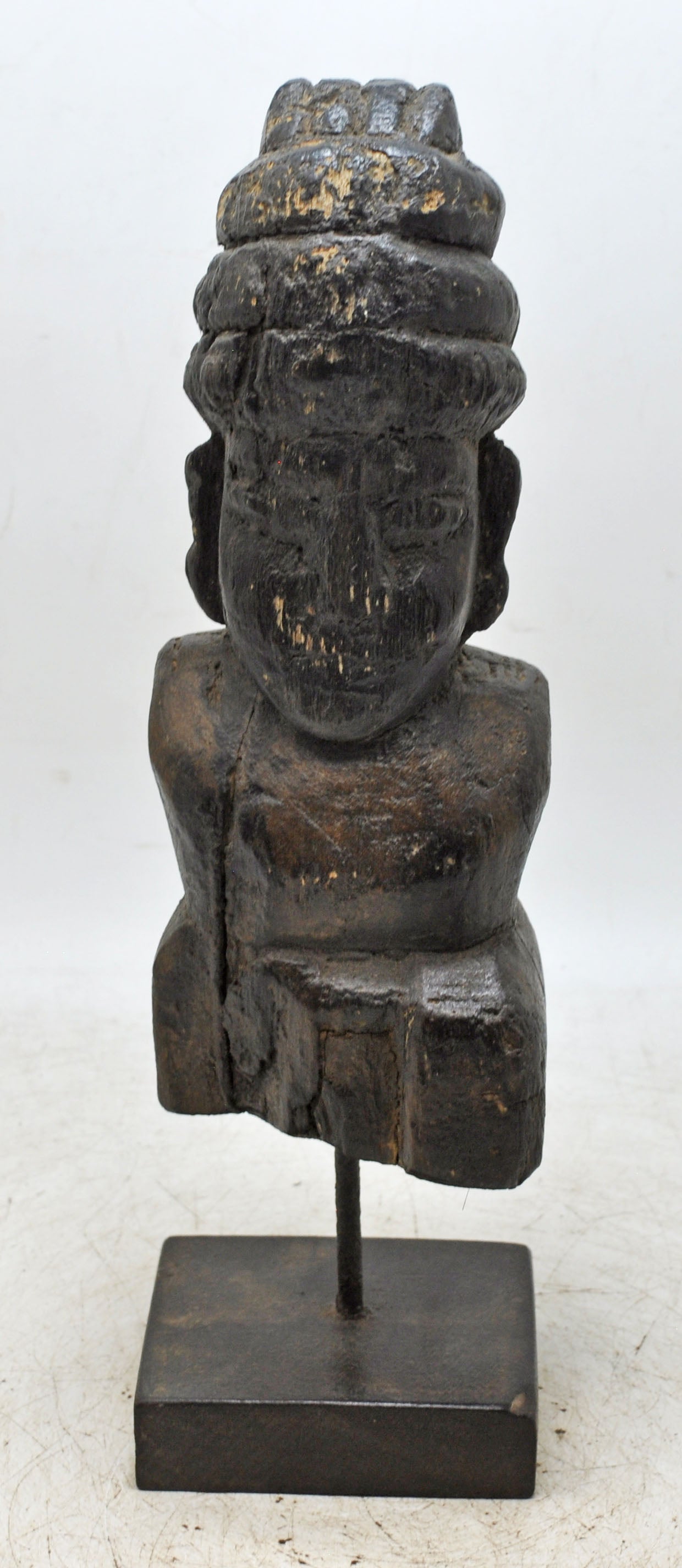 Vintage Wooden Musician Man Figurine Original Old Hand Carved