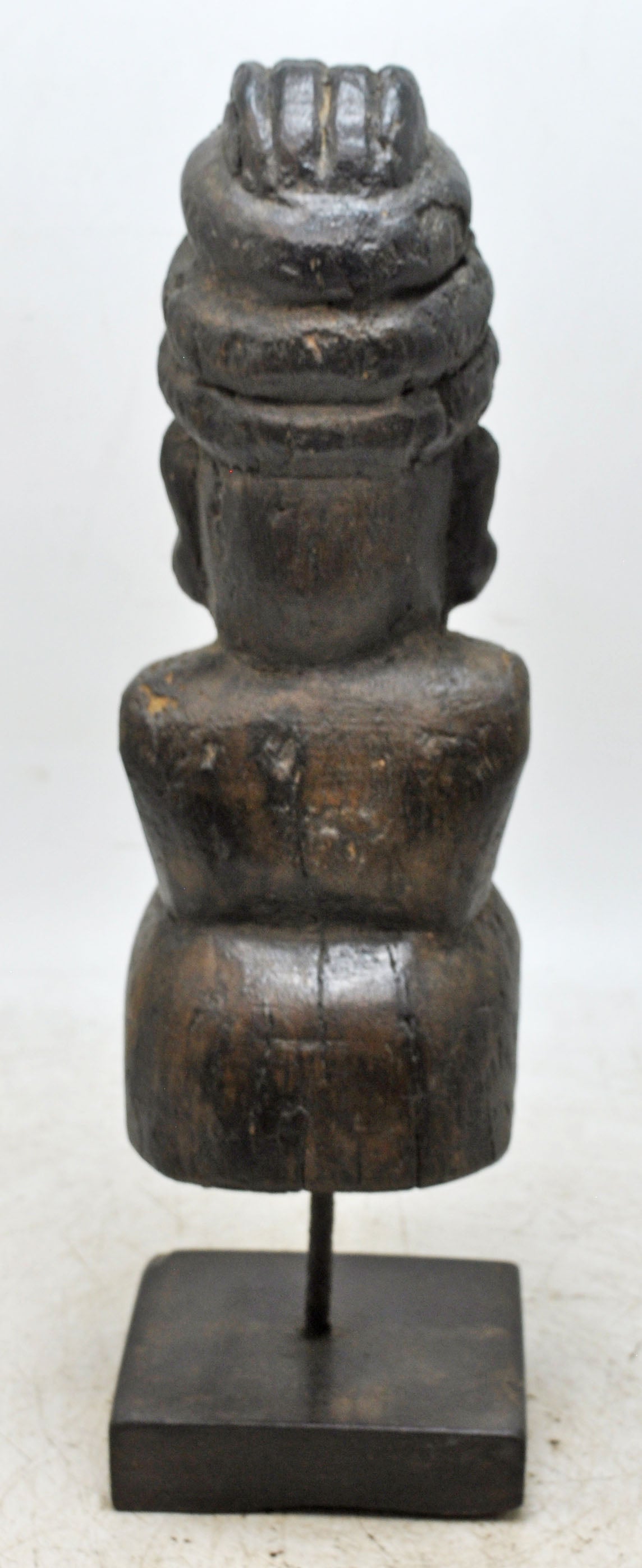 Vintage Wooden Musician Man Figurine Original Old Hand Carved