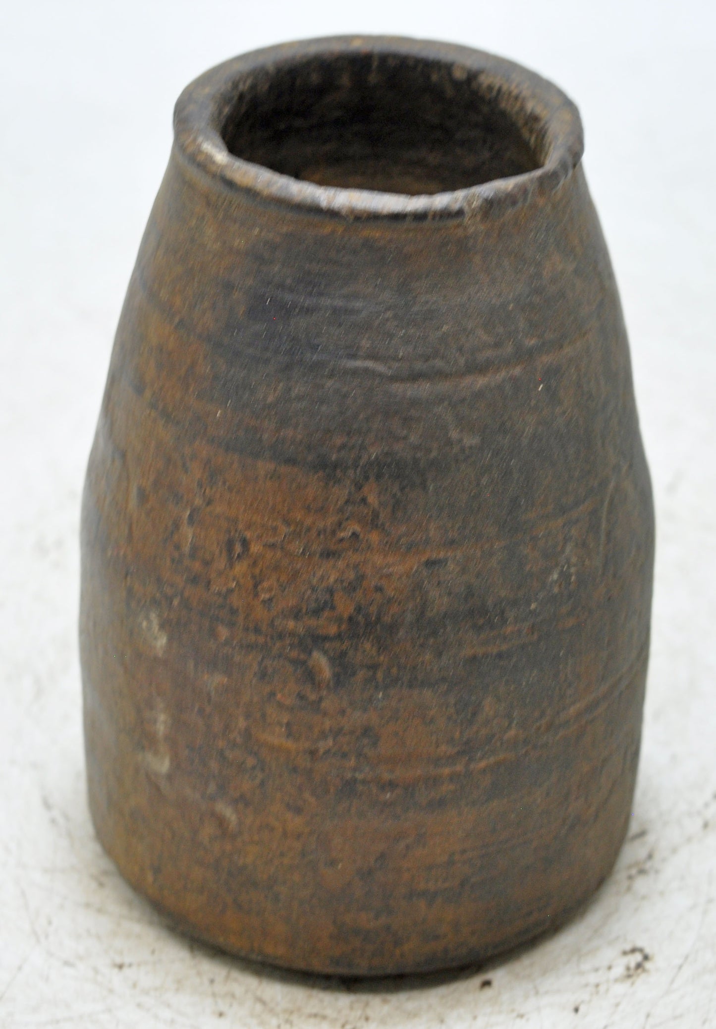 Antique Wooden Small Round Grain Measurement Paili Pot Original Old Hand Carved