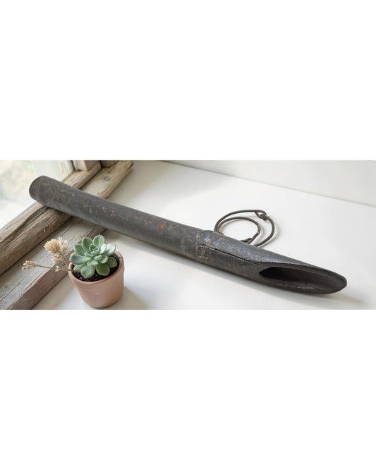Antique Wooden Long Animals Medicine Pipe Original Old Fine Hand Carved