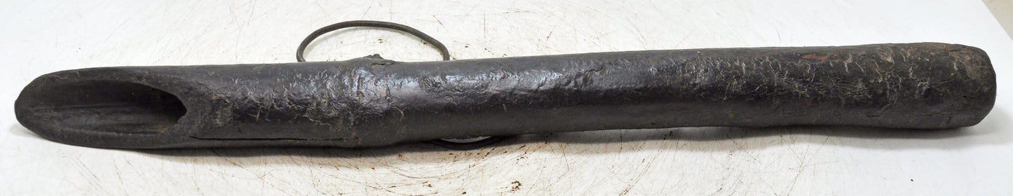 Antique Wooden Long Animals Medicine Pipe Original Old Fine Hand Carved