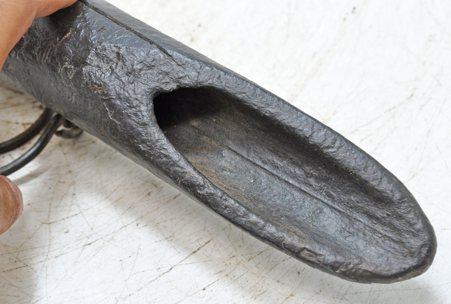Antique Wooden Long Animals Medicine Pipe Original Old Fine Hand Carved