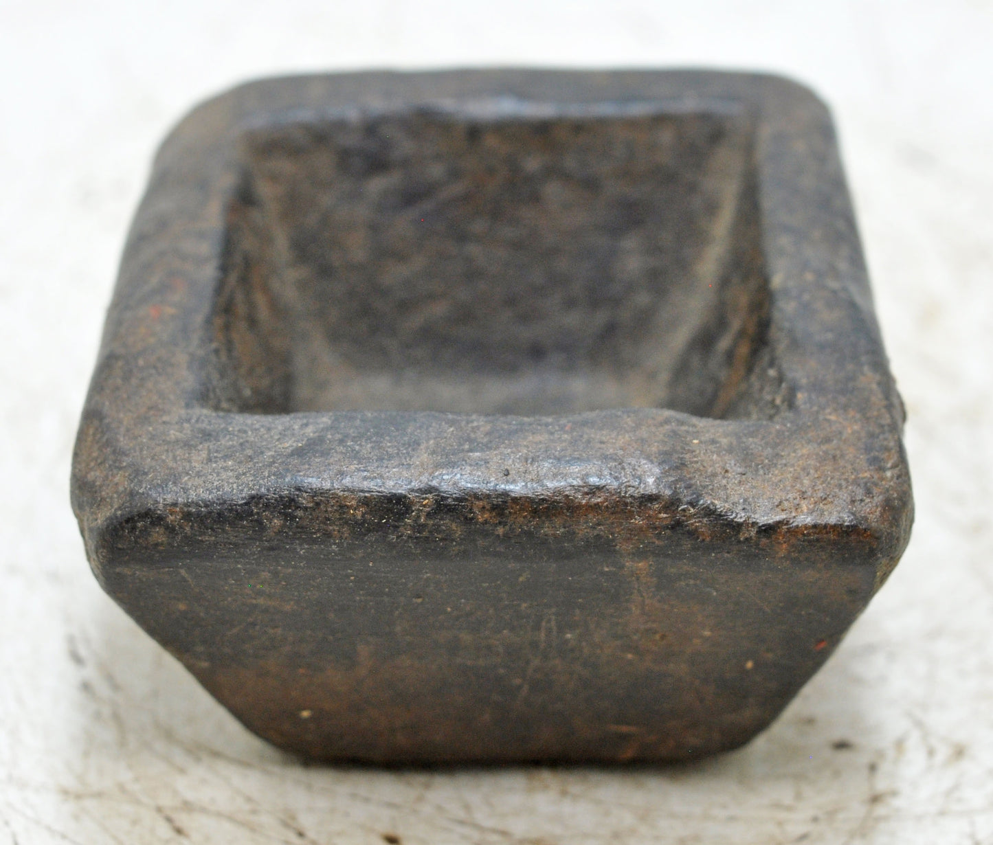 Antique Wooden Small Salt Spices Bowl Original Old Hand Carved