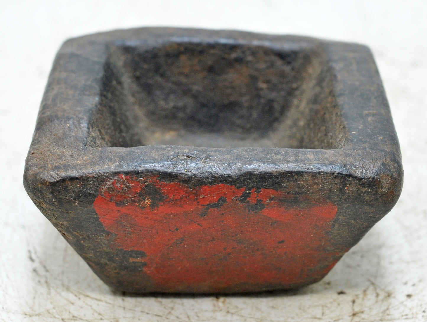 Antique Wooden Small Salt Spices Bowl Original Old Hand Carved