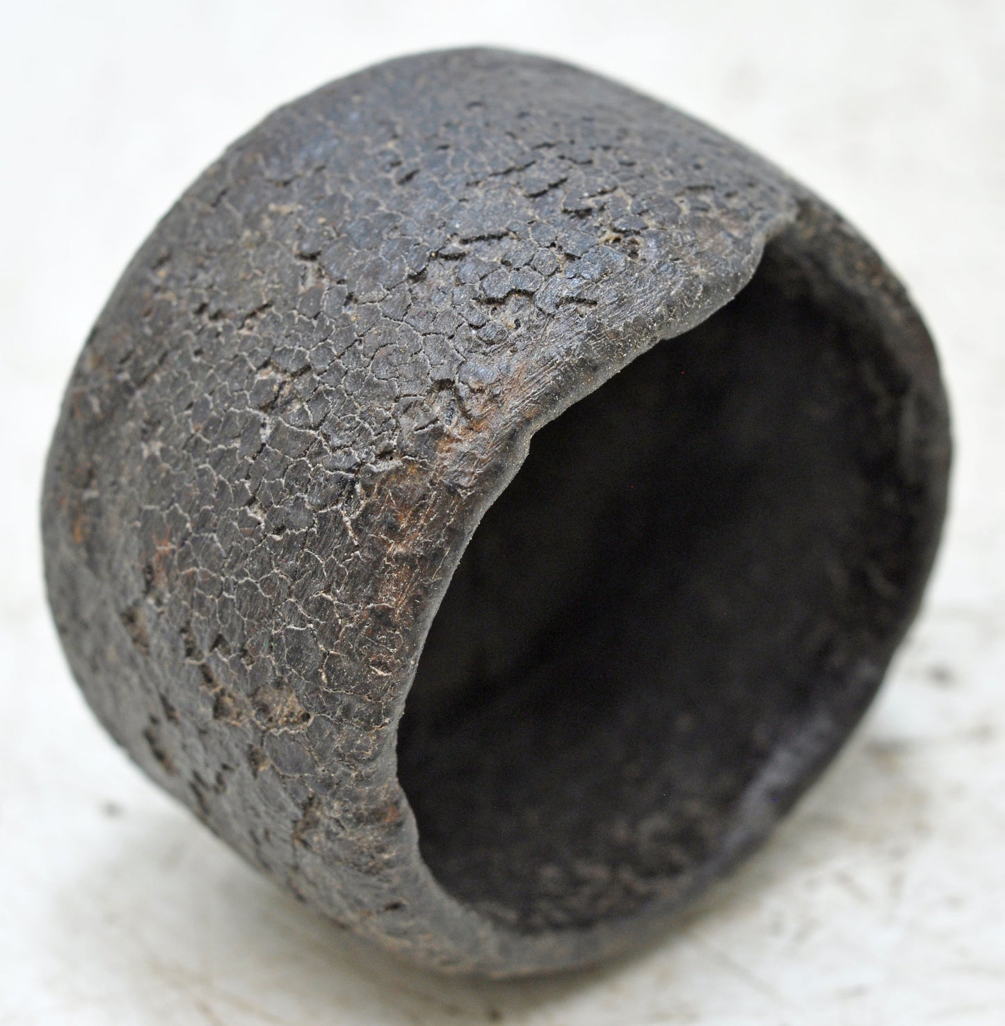 Antique Wooden Small Salt Spices Bowl Original Old Hand Carved