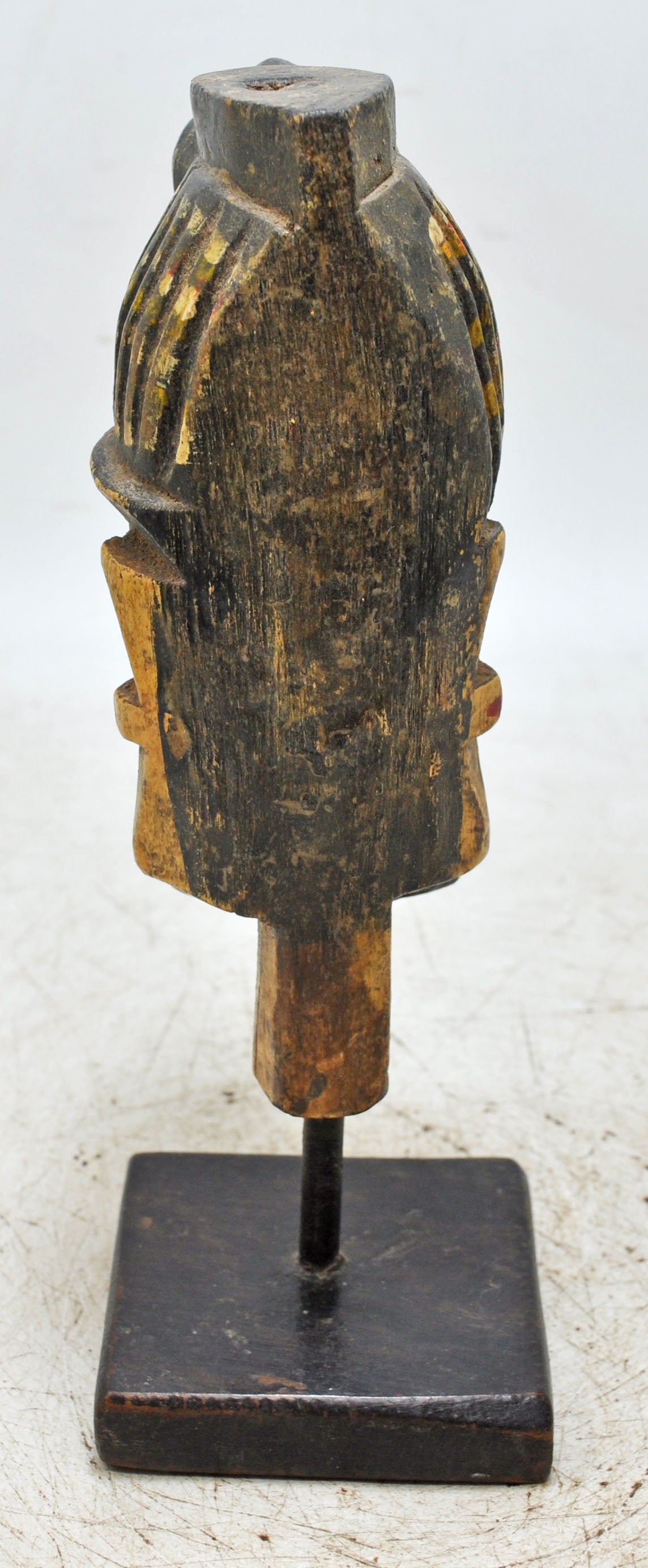 Vintage Wooden Puppet Head Bust Figurine Original Old Hand Carved Painted