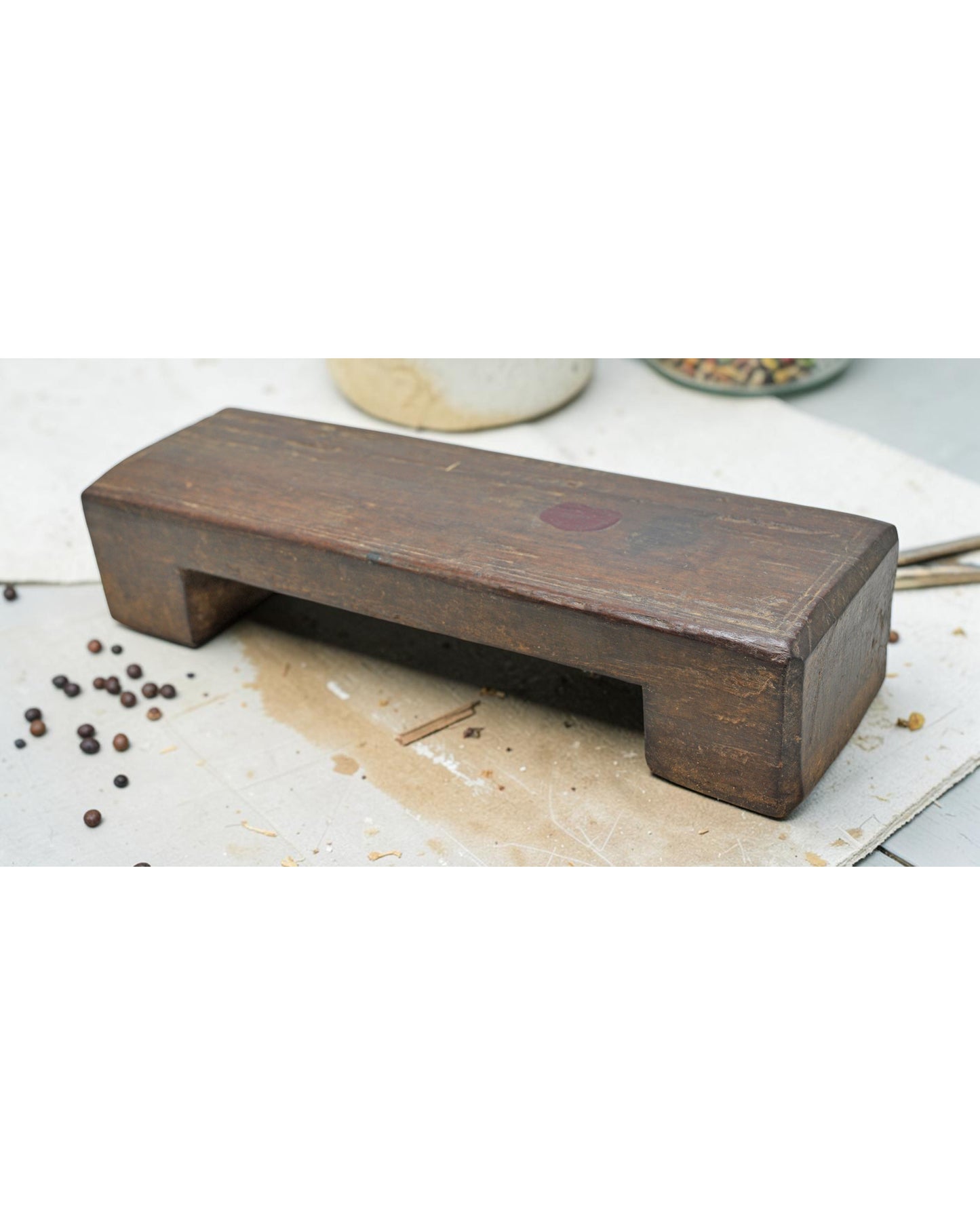 Antique Wooden Kitchenware Cutting Chopping Board Original Old Hand Carved