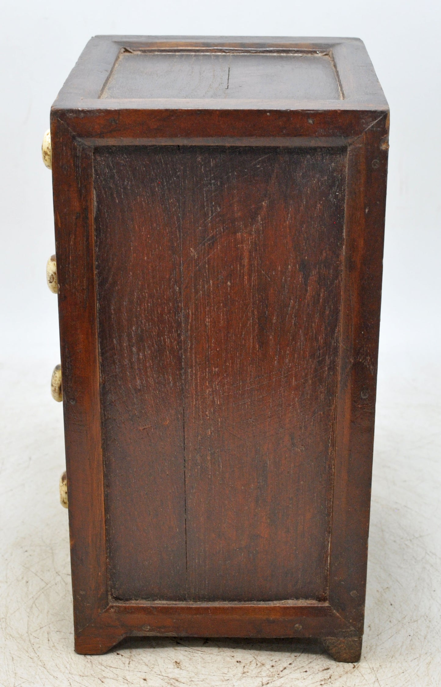 Vintage Wooden 4 Drawers Storage Box Original Old Hand Crafted