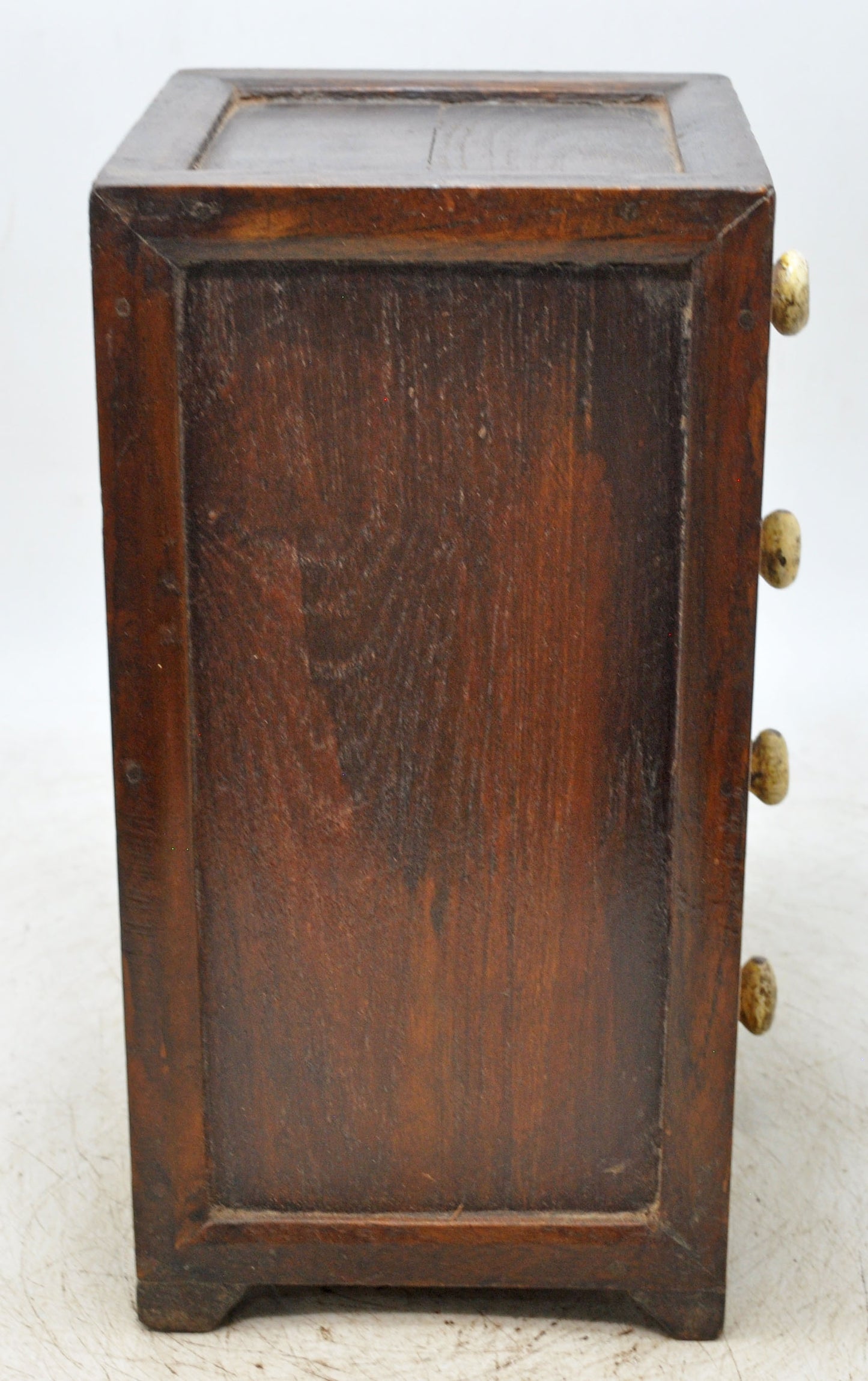 Vintage Wooden 4 Drawers Storage Box Original Old Hand Crafted