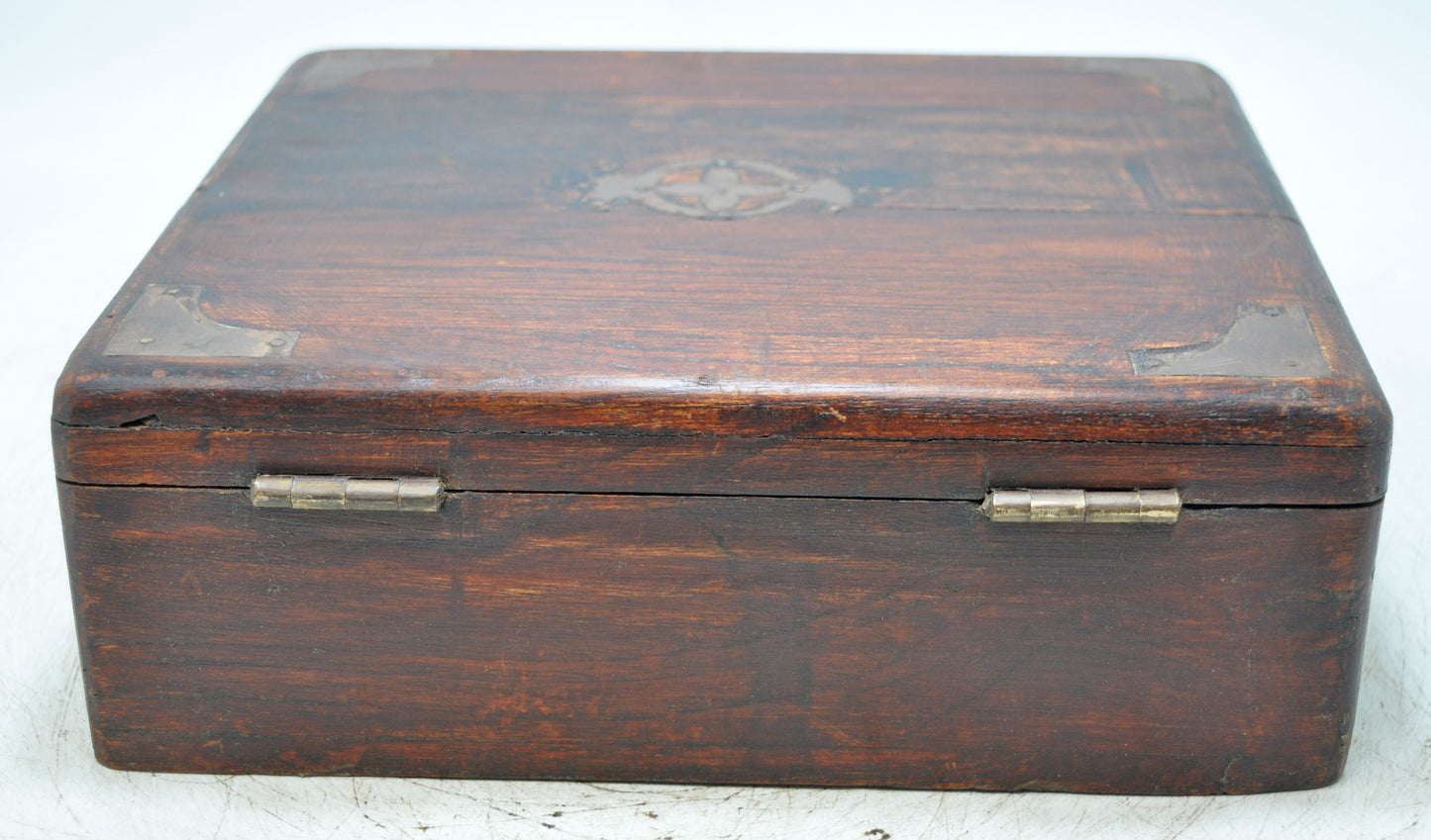 Antique Wooden Storage Chest Box Original Old Unique Interior Compartments