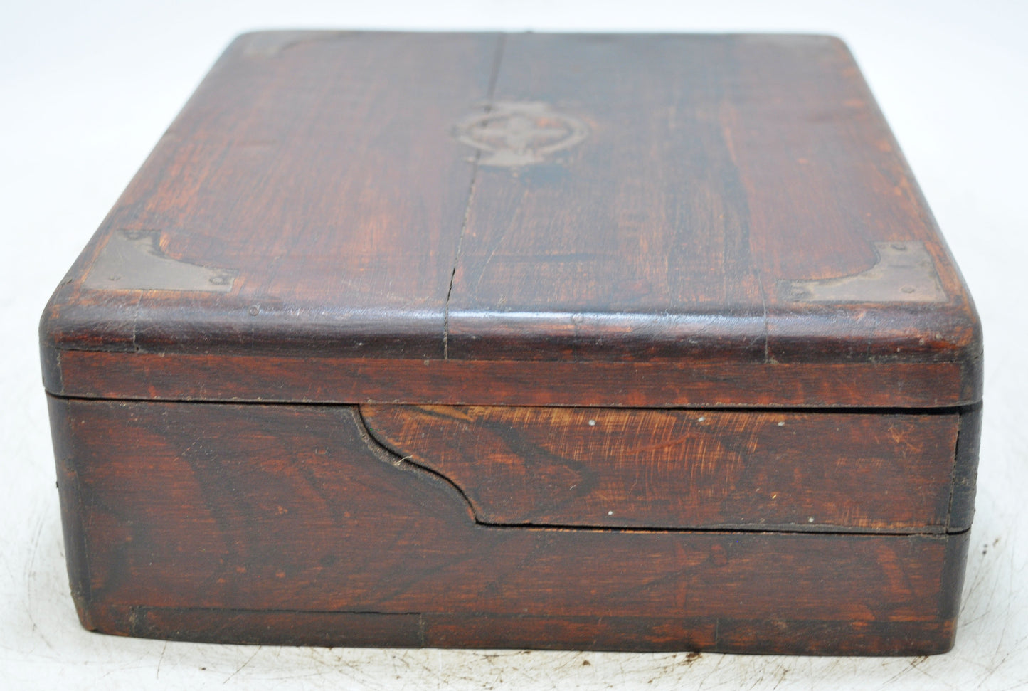 Antique Wooden Storage Chest Box Original Old Unique Interior Compartments