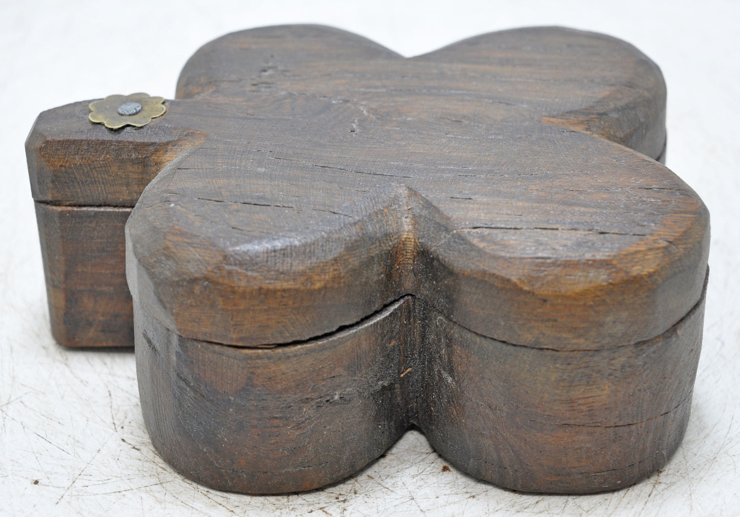 Antique Wooden Kitchenware Spice Box Original Old Hand Carved