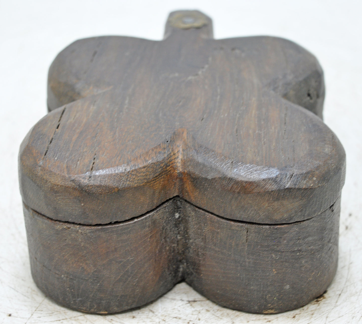 Antique Wooden Kitchenware Spice Box Original Old Hand Carved