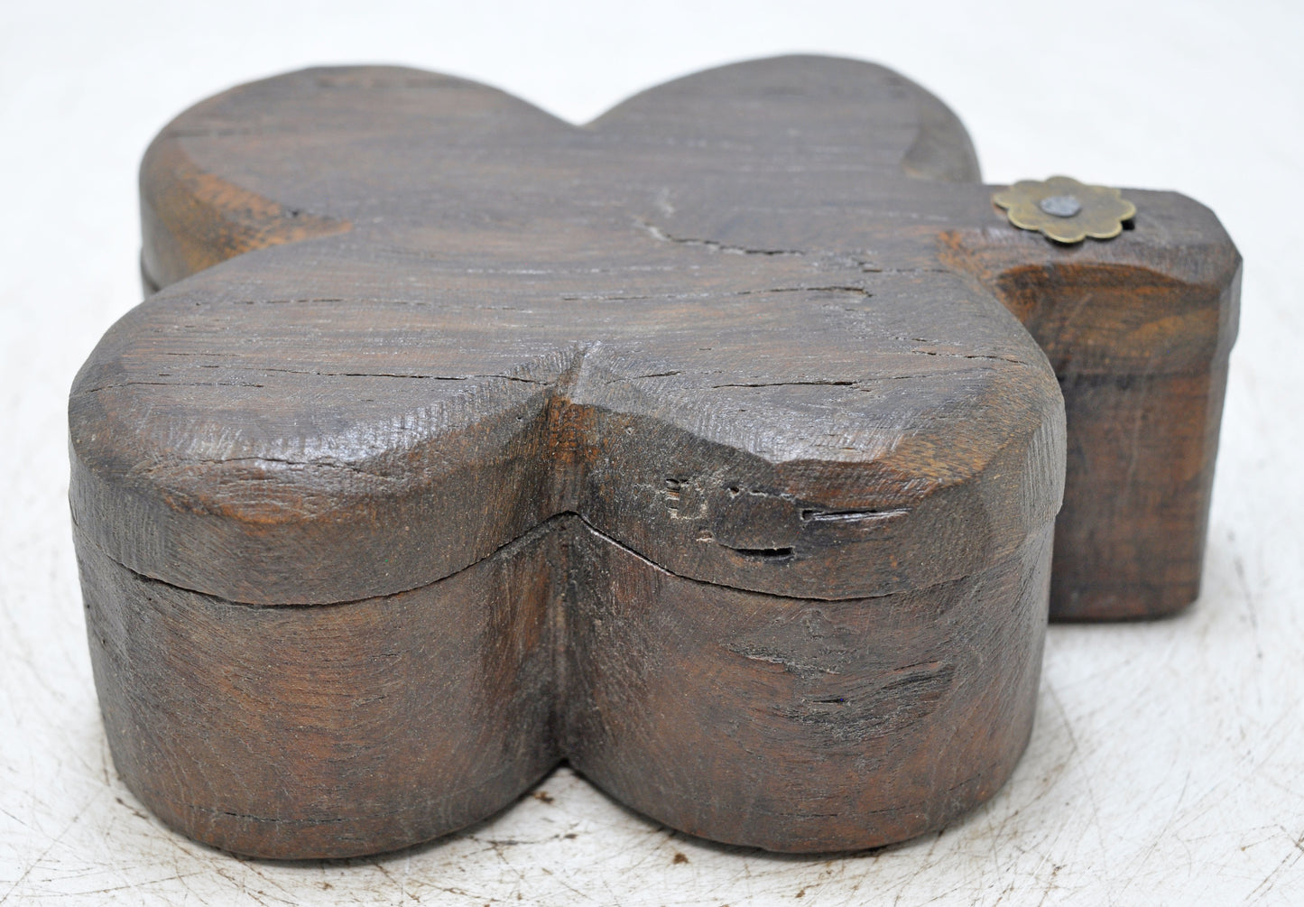 Antique Wooden Kitchenware Spice Box Original Old Hand Carved