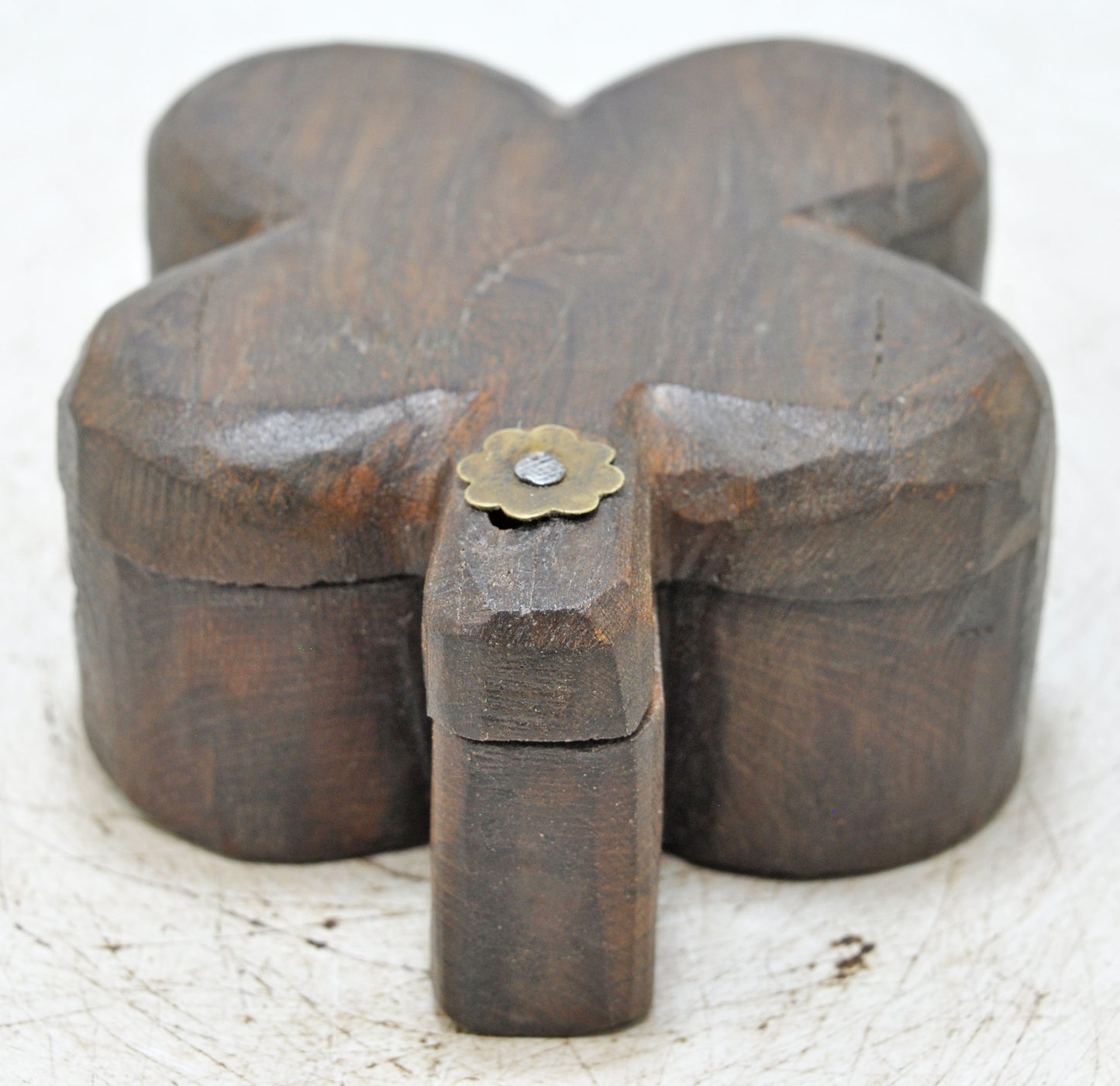 Antique Wooden Kitchenware Spice Box Original Old Hand Carved
