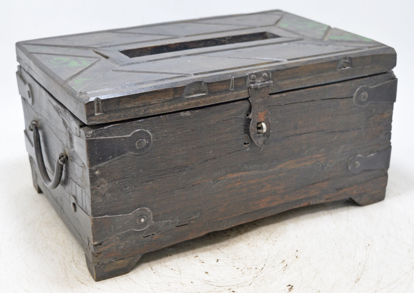 Vintage Wooden Storage Chest Box Original Old Hand Crafted