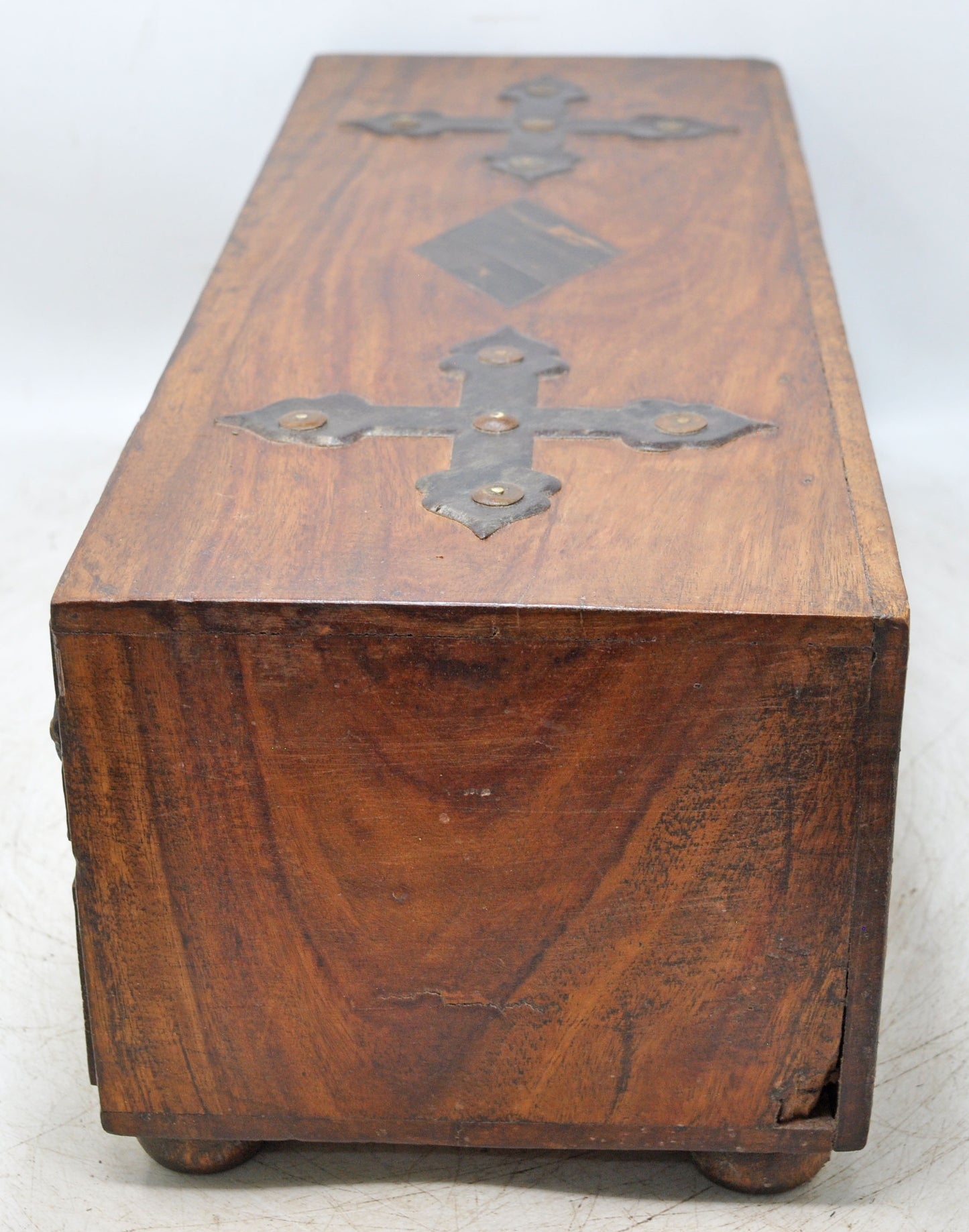 Vintage Wooden 10 Drawers Jewelery Storage Box Original Old Hand Crafted