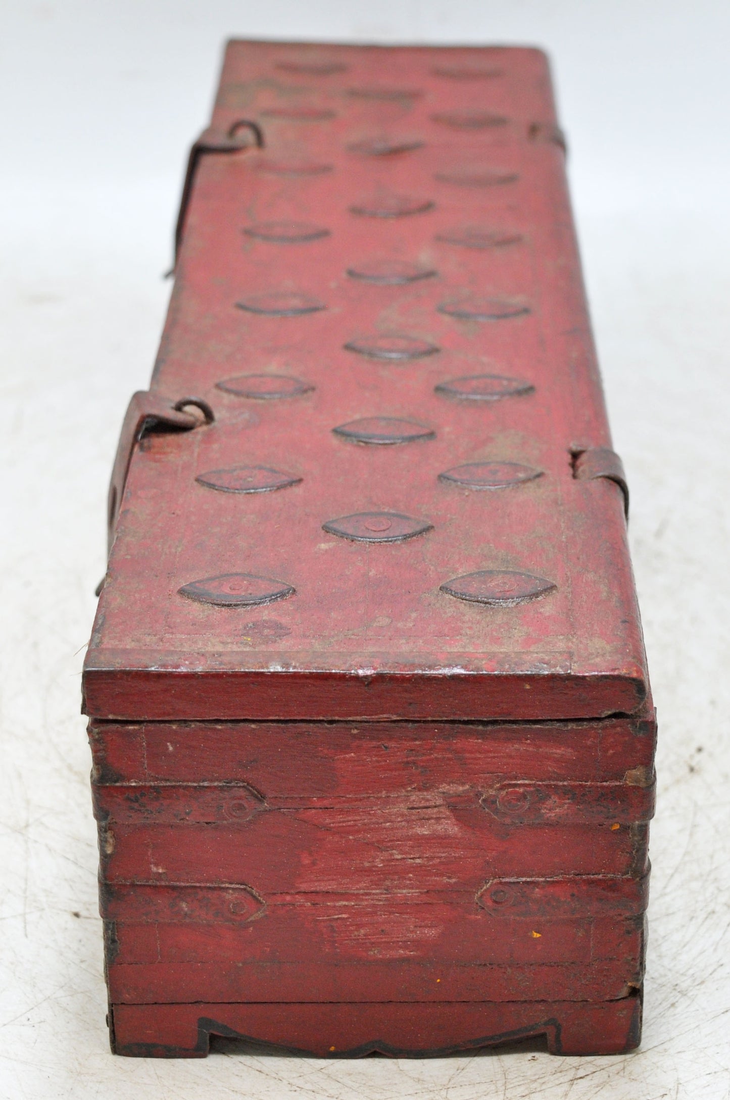 Vintage Wooden Long Pencil Stationary Box Original Old Hand Crafted