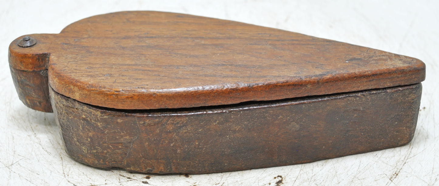 Antique Wooden Kitchenware Spice Box Original Old Hand Carved