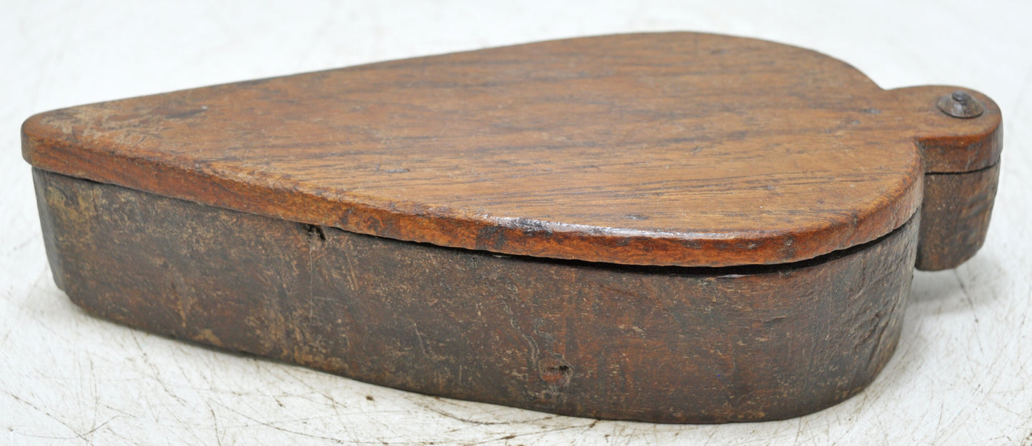 Antique Wooden Kitchenware Spice Box Original Old Hand Carved