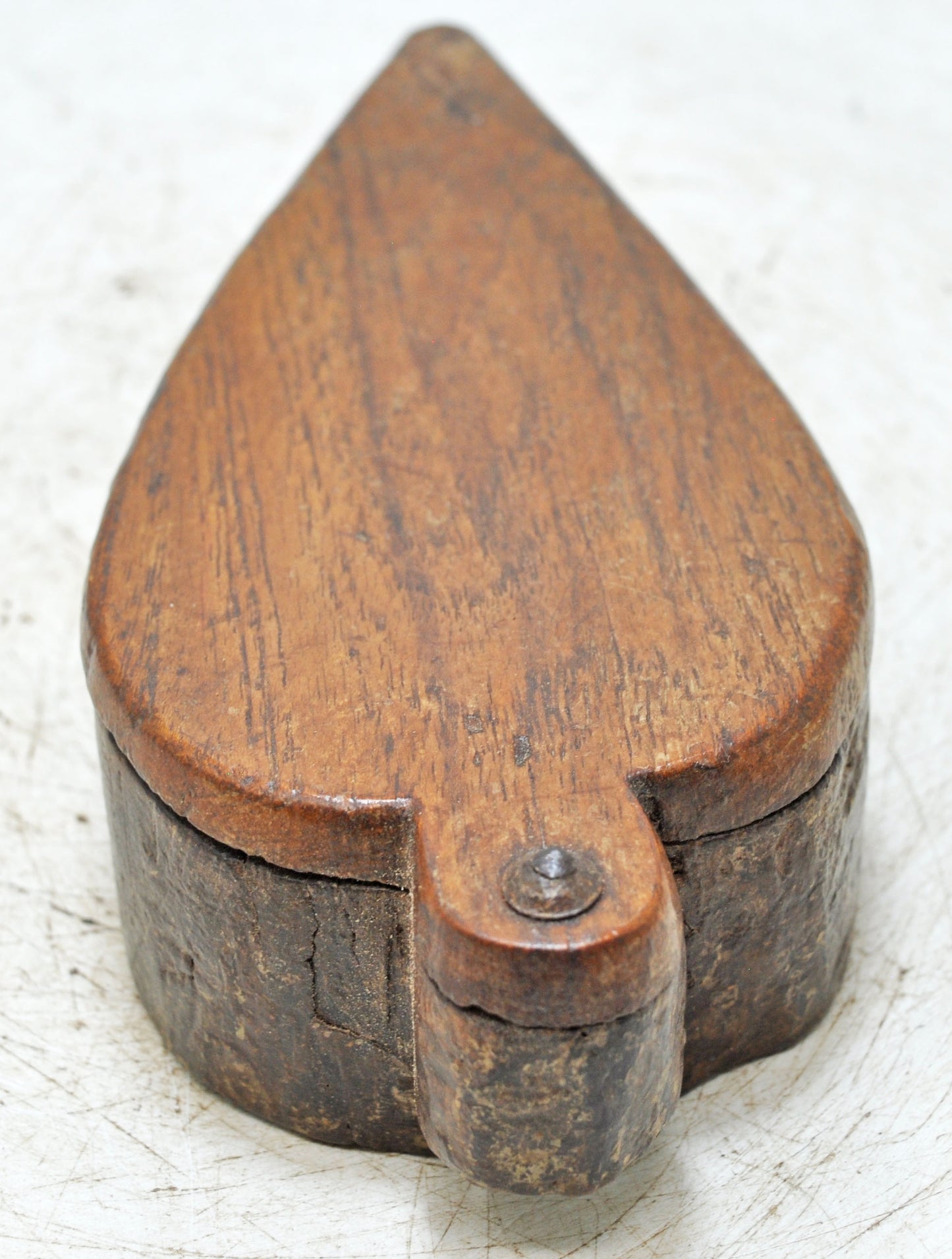 Antique Wooden Kitchenware Spice Box Original Old Hand Carved