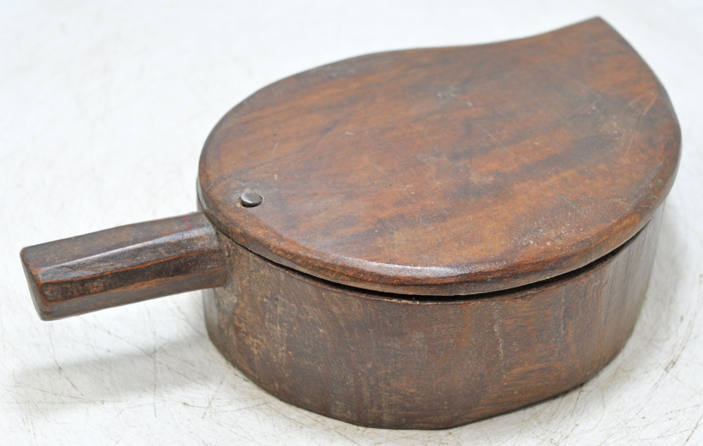 Antique Wooden Kitchenware Spice Box Original Old Hand Carved