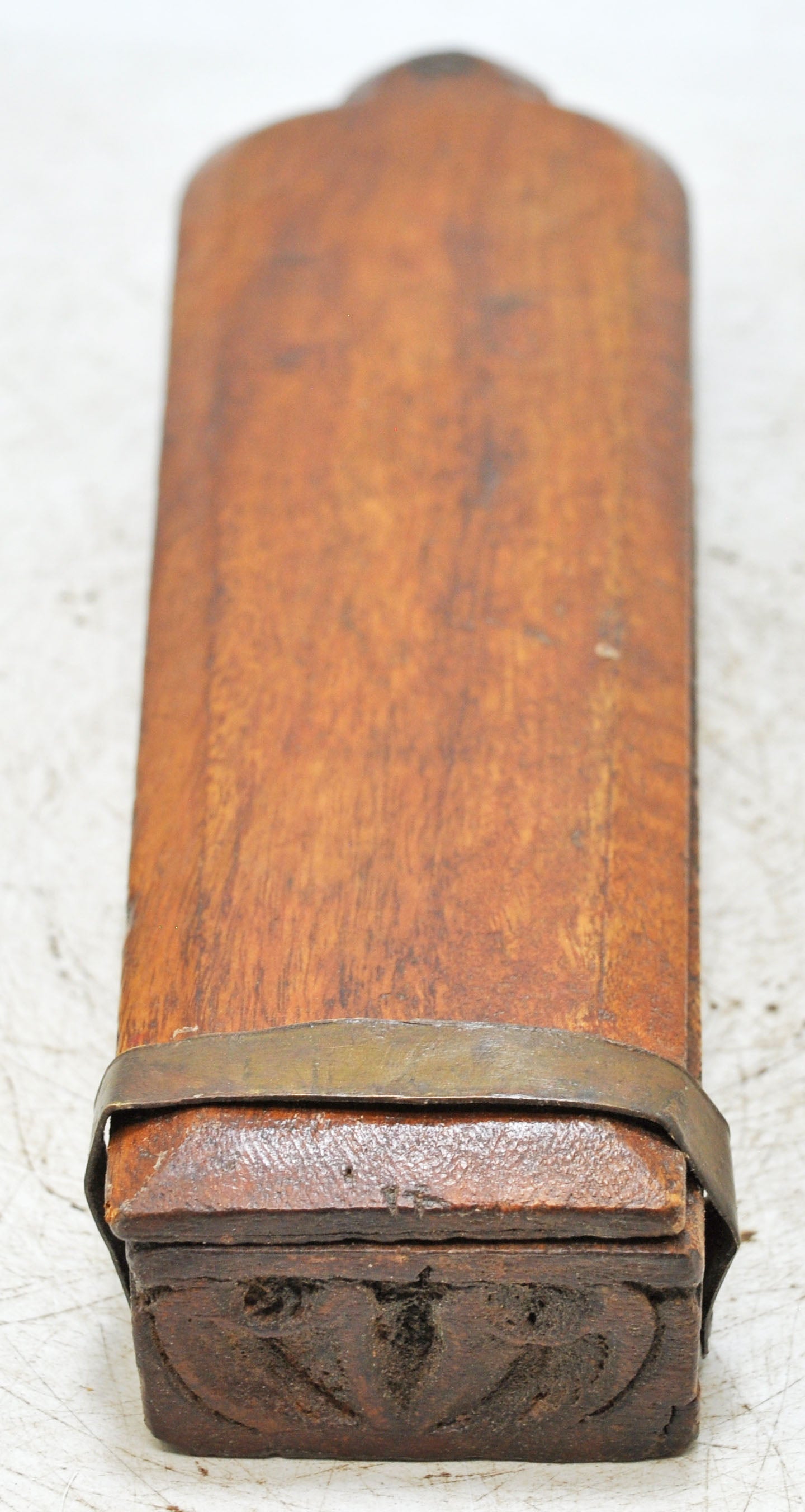 Antique Wooden Kitchenware Spice Box Original Old Hand Carved