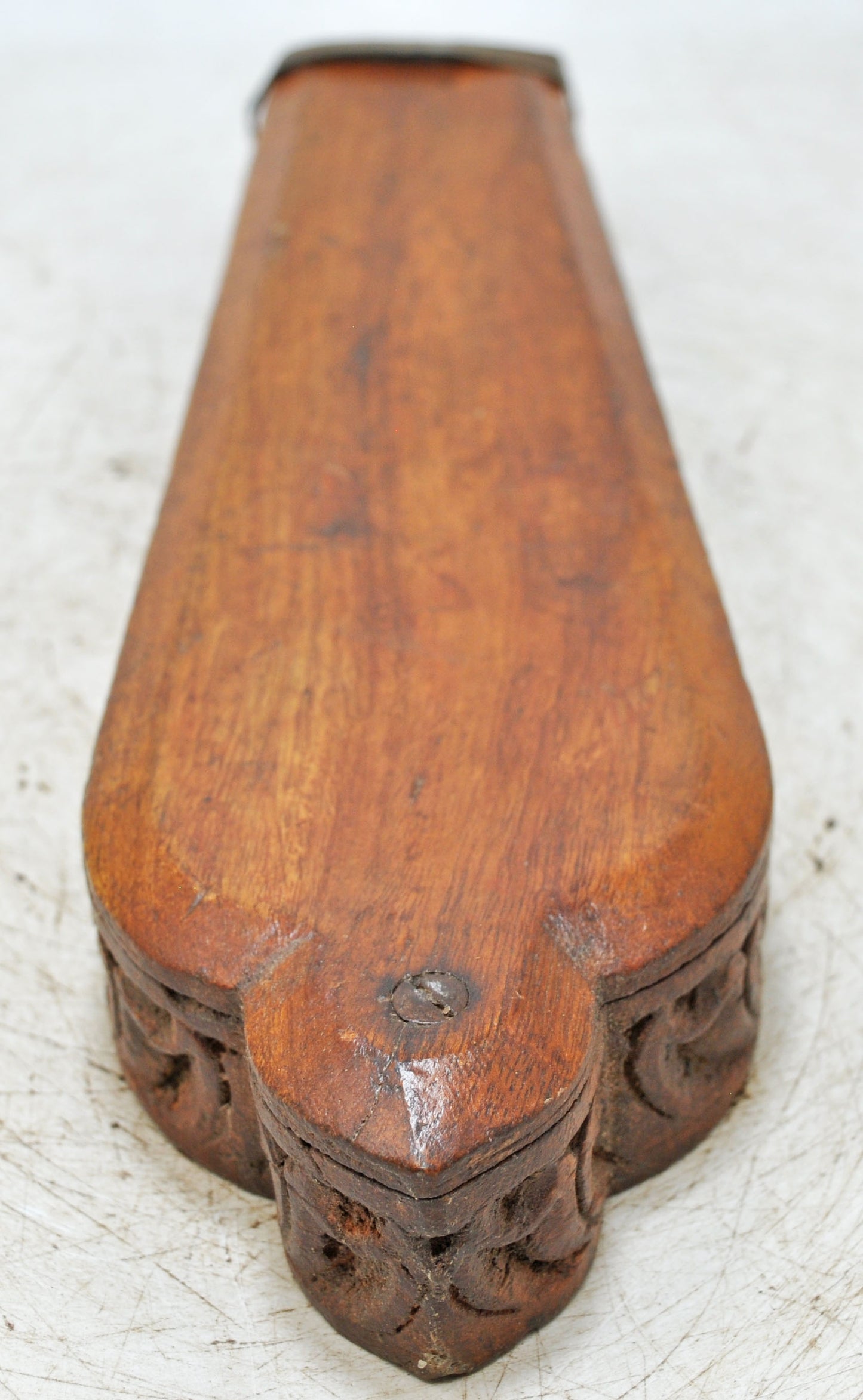 Antique Wooden Kitchenware Spice Box Original Old Hand Carved