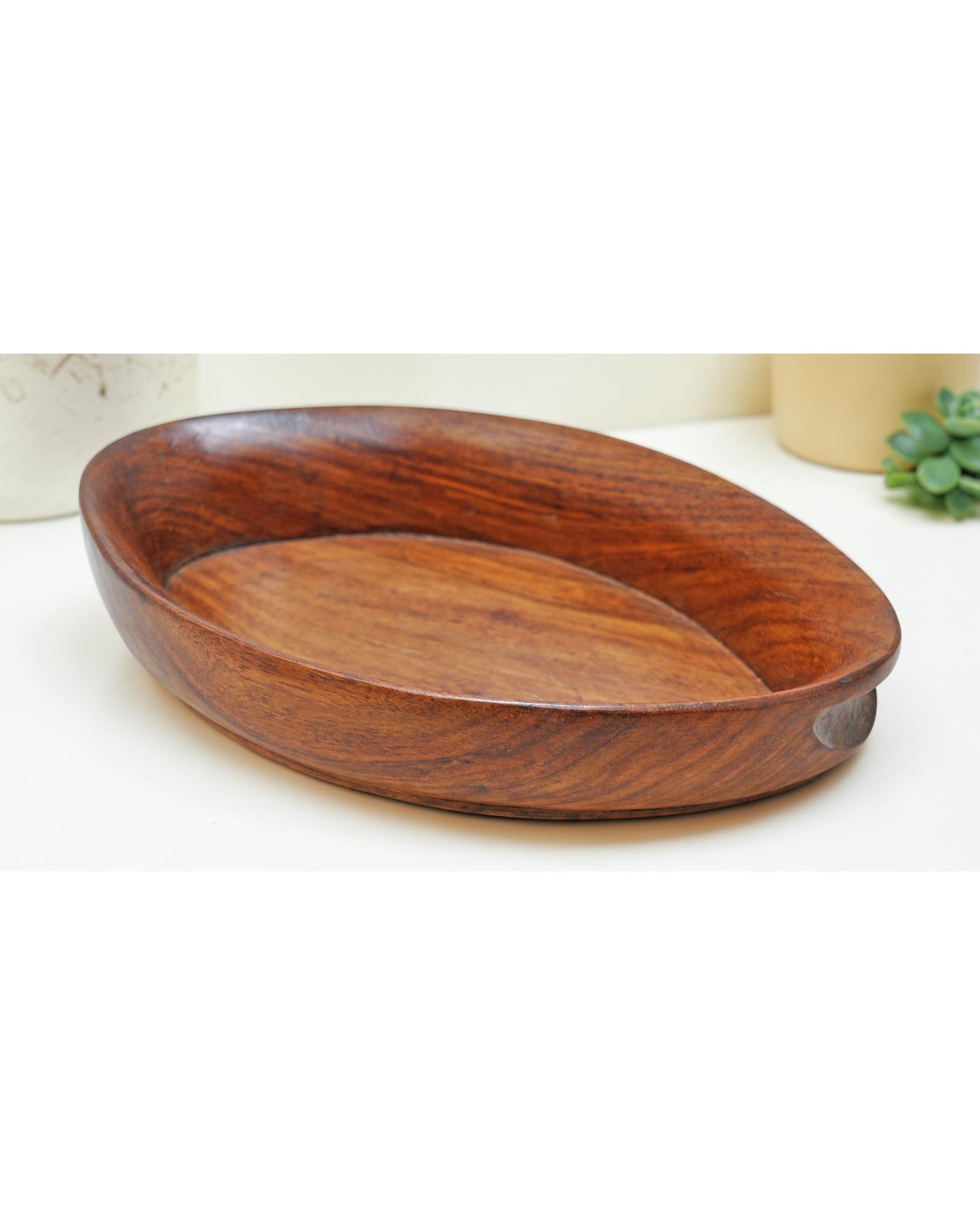 Antique Wooden Kitchenware Serving Tray Original Old Hand Carved