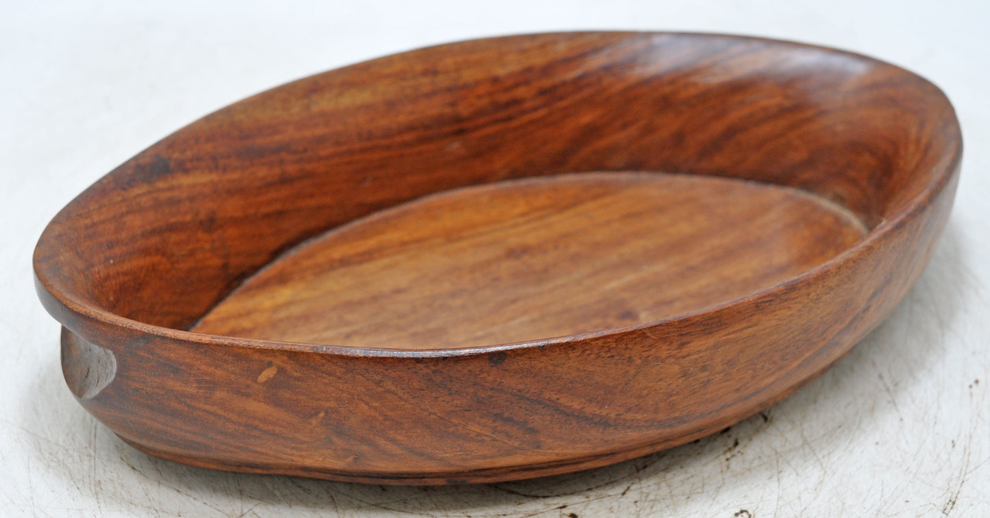 Antique Wooden Kitchenware Serving Tray Original Old Hand Carved