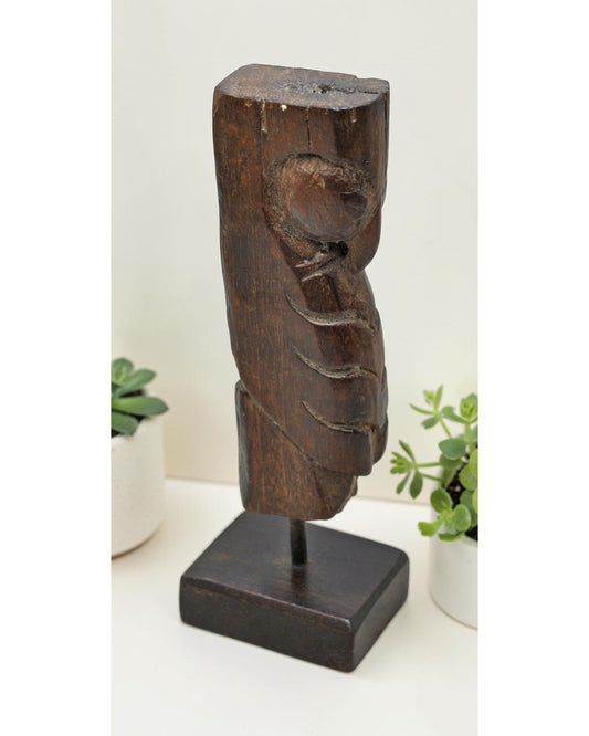 Antique Wooden Parrot Bird Carving Figurine Original Old Hand Carved