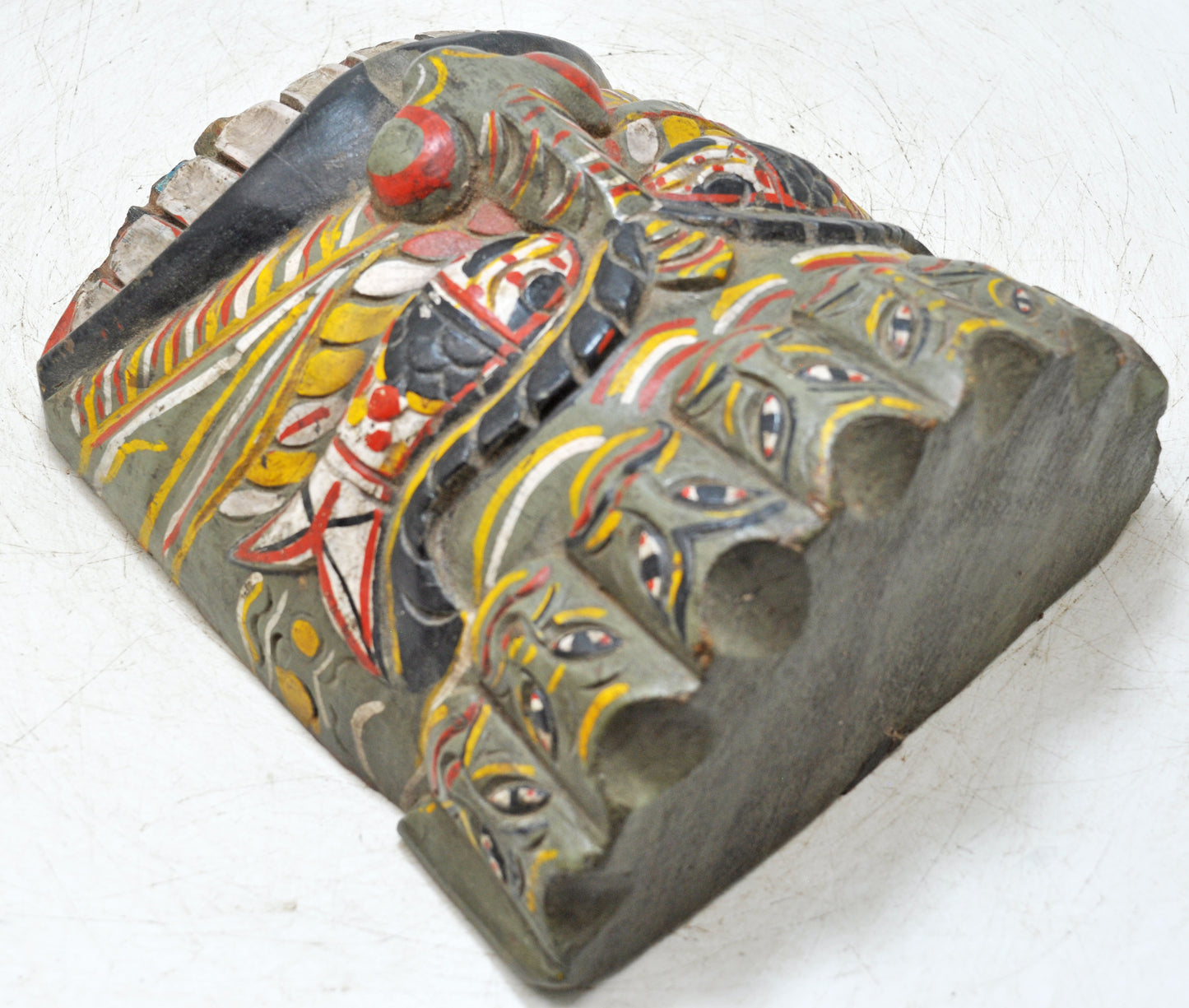 Antique Wooden Tribal Demon Mask Original Old Fine Hand Carved Painted