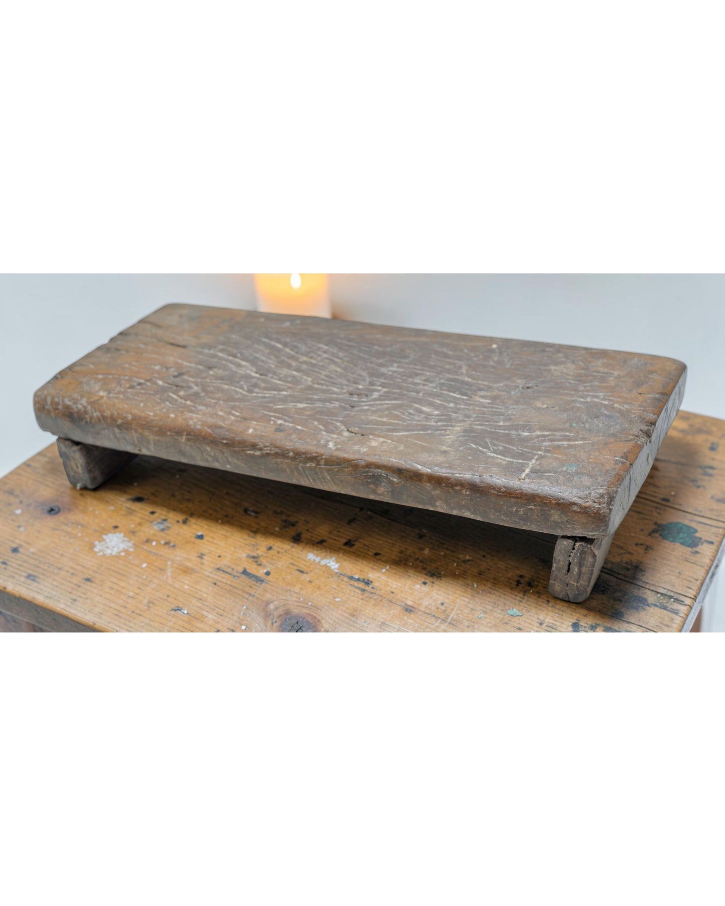 Antique Wooden Kitchenware Cutting Chopping Board Original Old Hand Carved