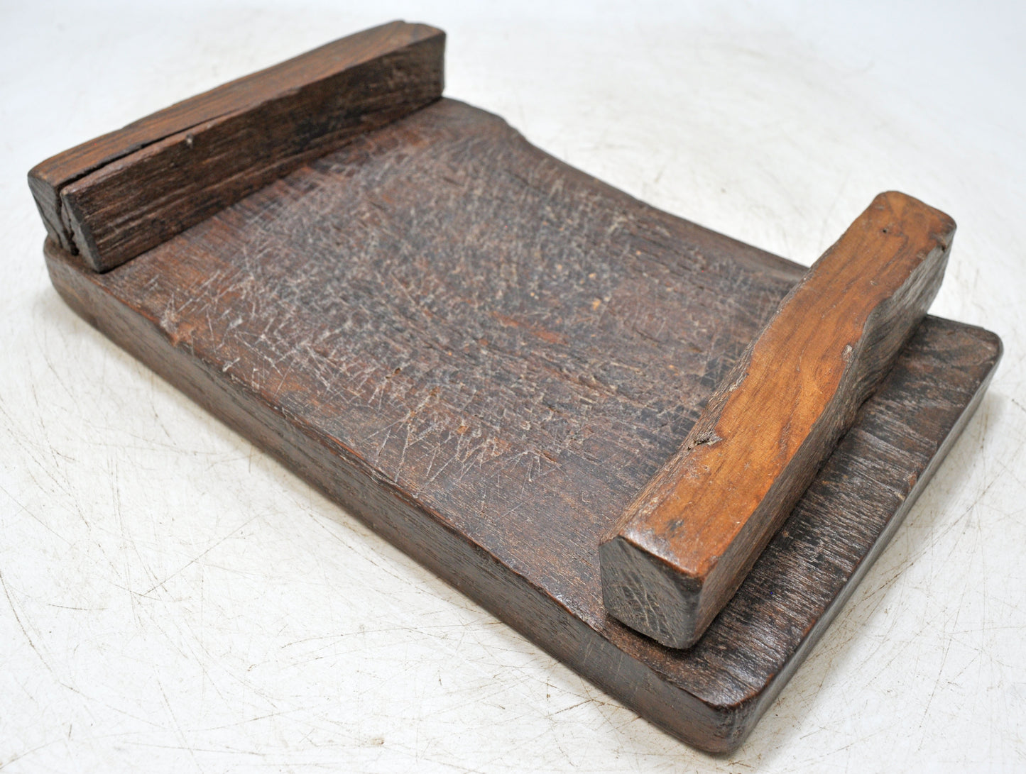 Antique Wooden Kitchenware Cutting Chopping Board Original Old Hand Carved