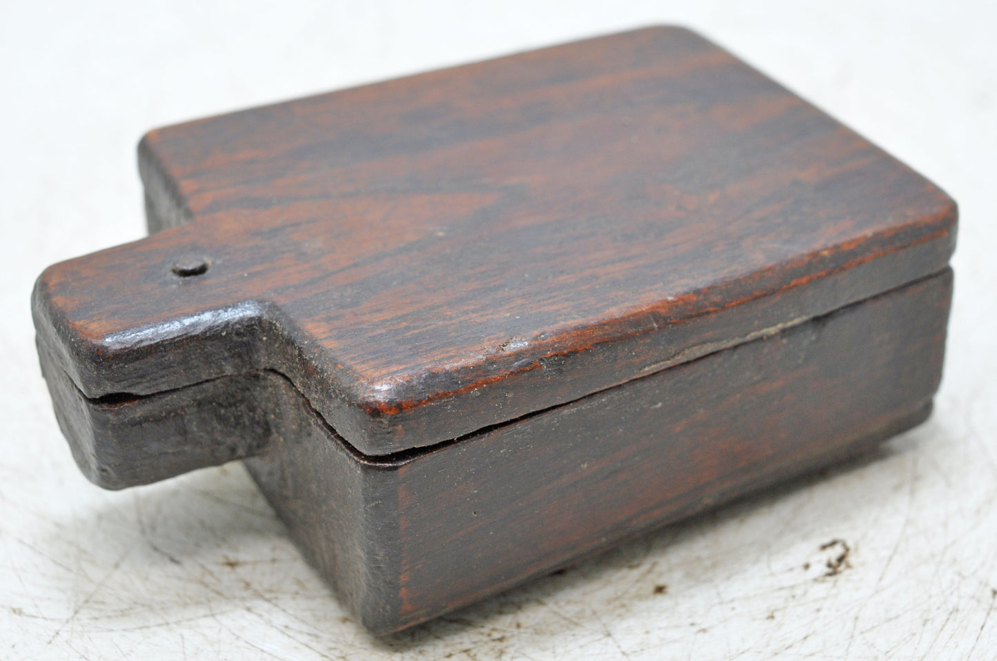 Antique Wooden Kitchenware Spice Box Original Old Hand Carved