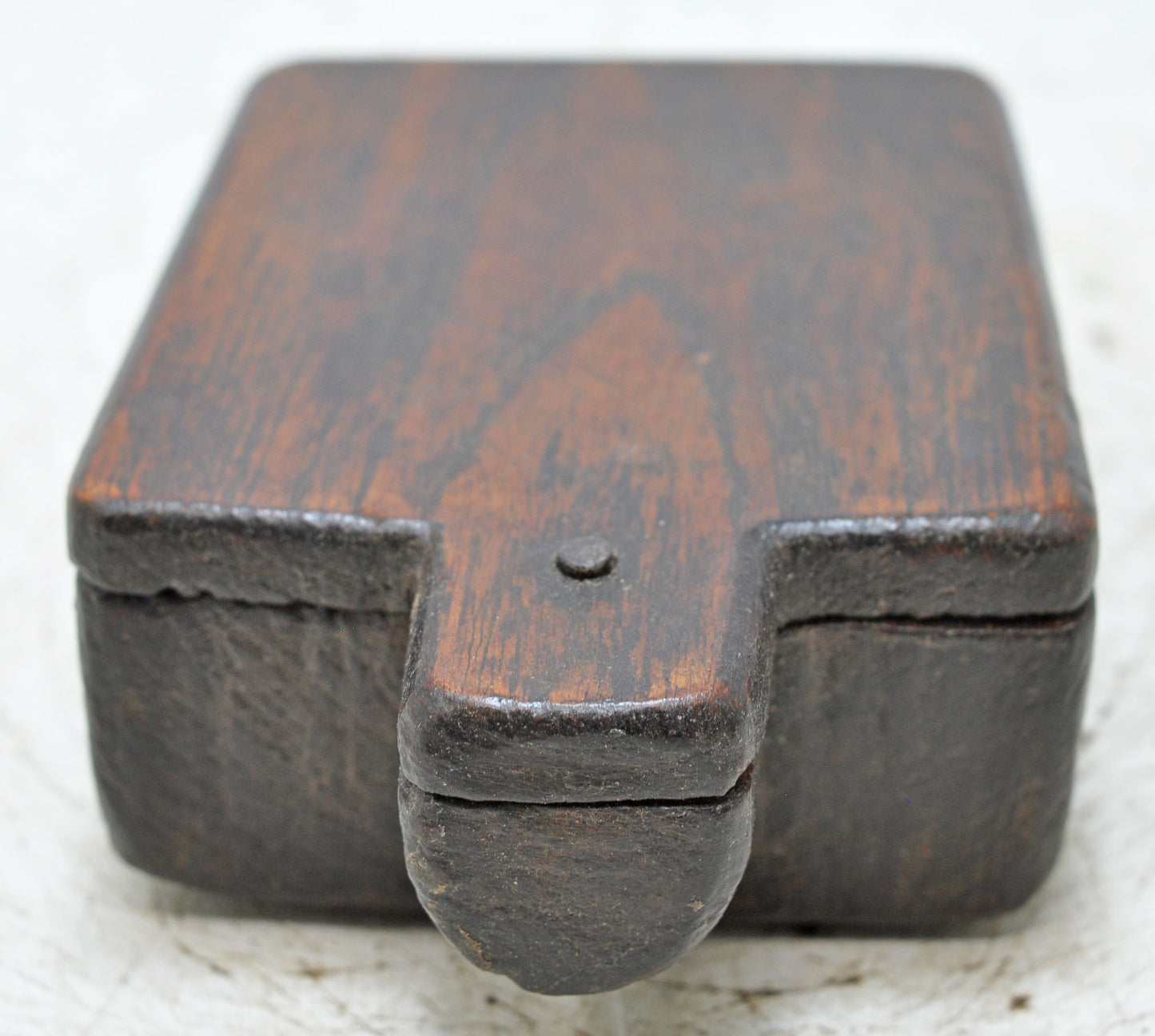 Antique Wooden Kitchenware Spice Box Original Old Hand Carved