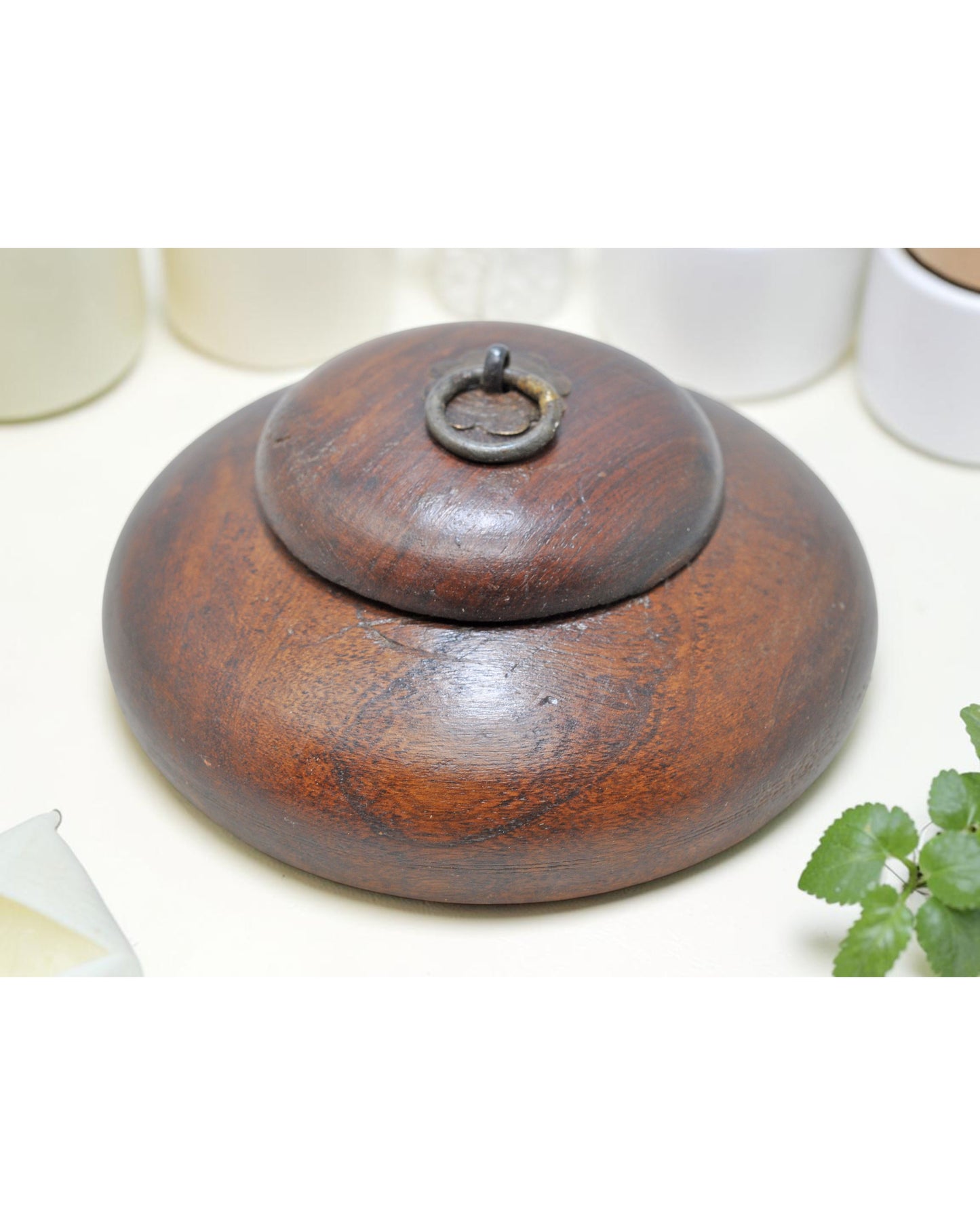 Vintage Wooden Tobacco Opium Box Original Old Hand Carved