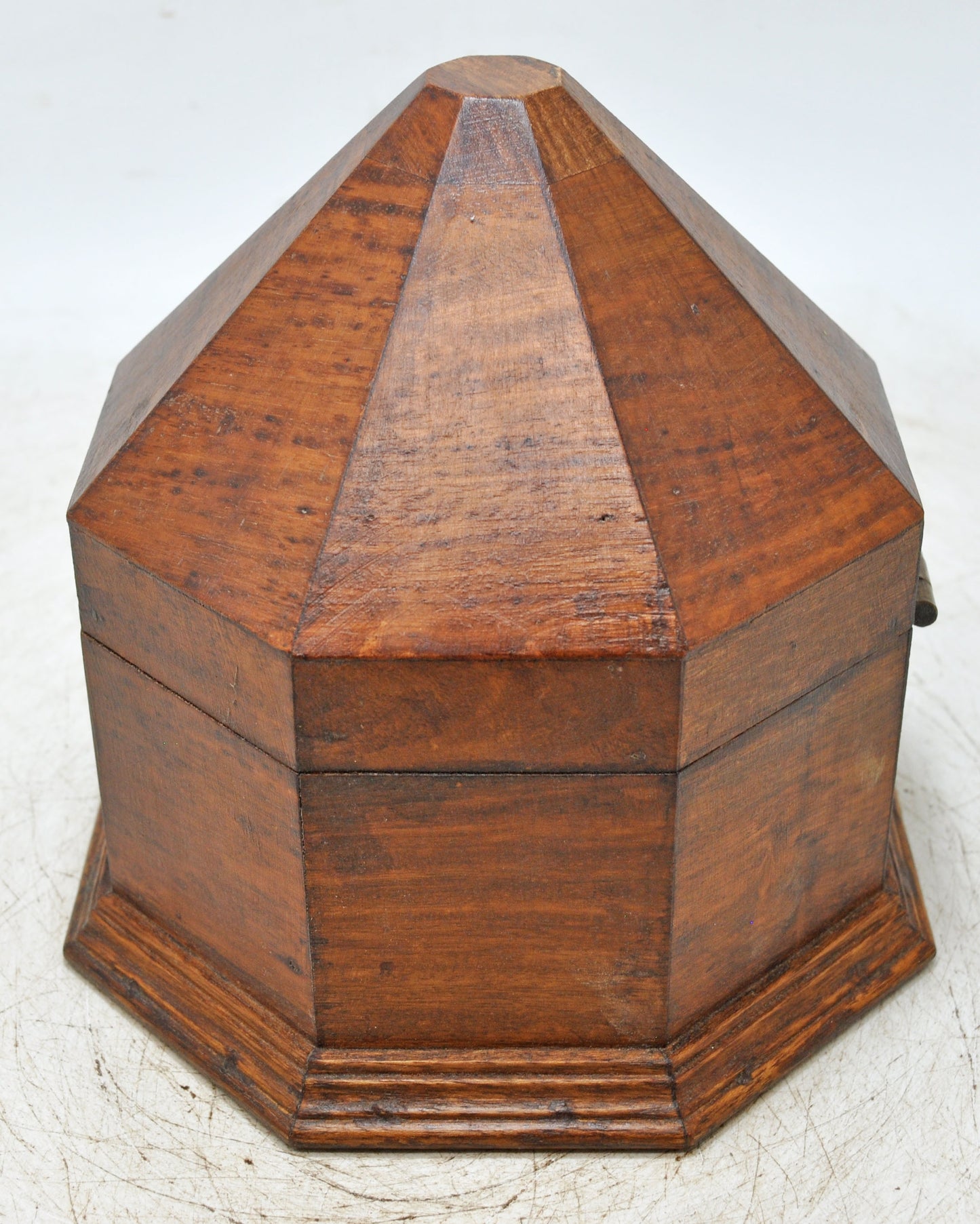 Vintage Wooden Dome Shaped Storage Box Original Old Hand Crafted