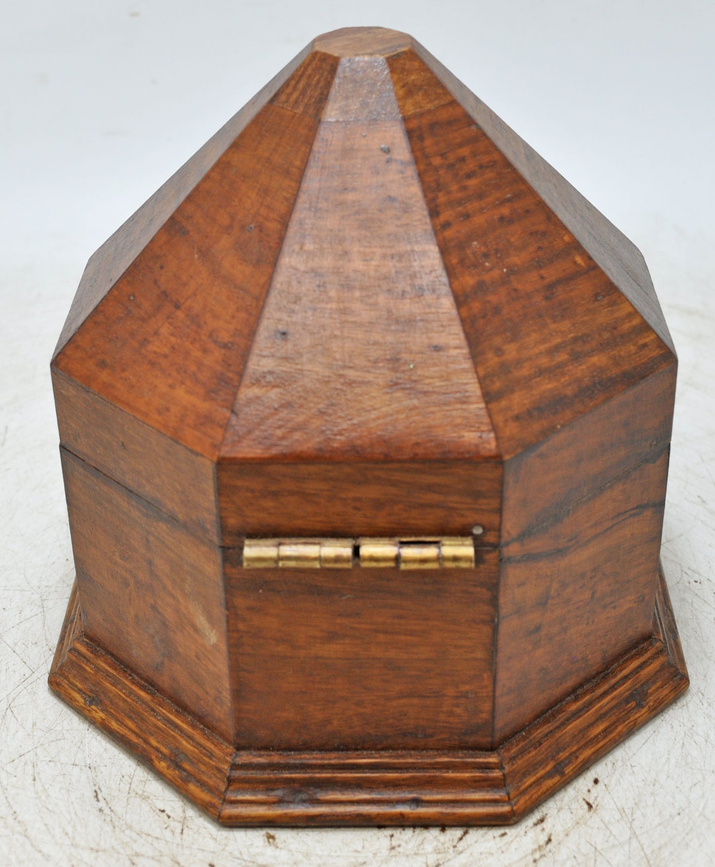 Vintage Wooden Dome Shaped Storage Box Original Old Hand Crafted