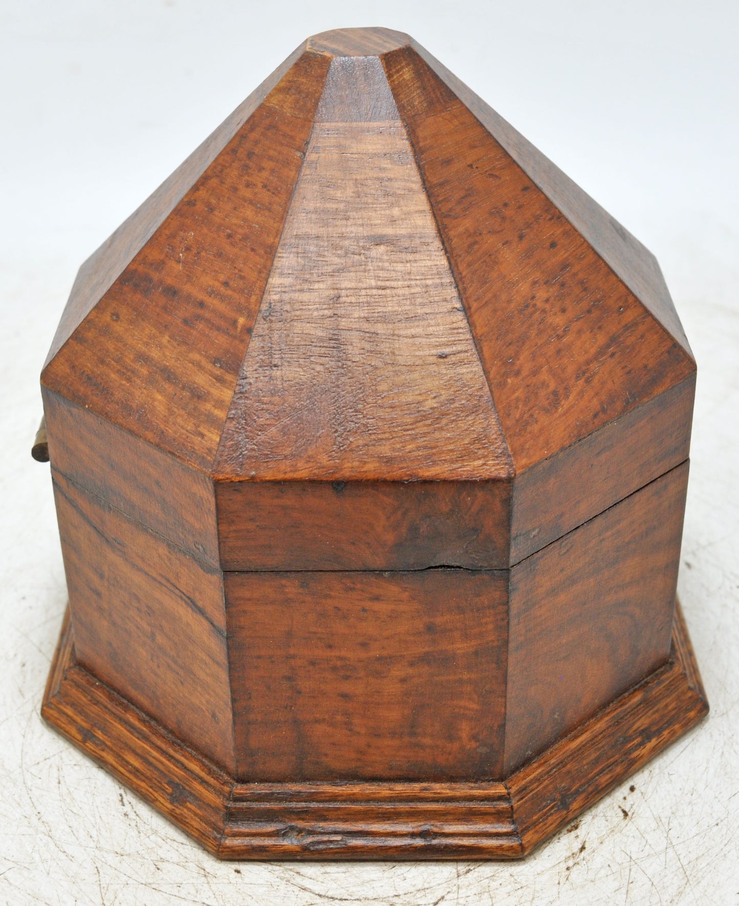 Vintage Wooden Dome Shaped Storage Box Original Old Hand Crafted