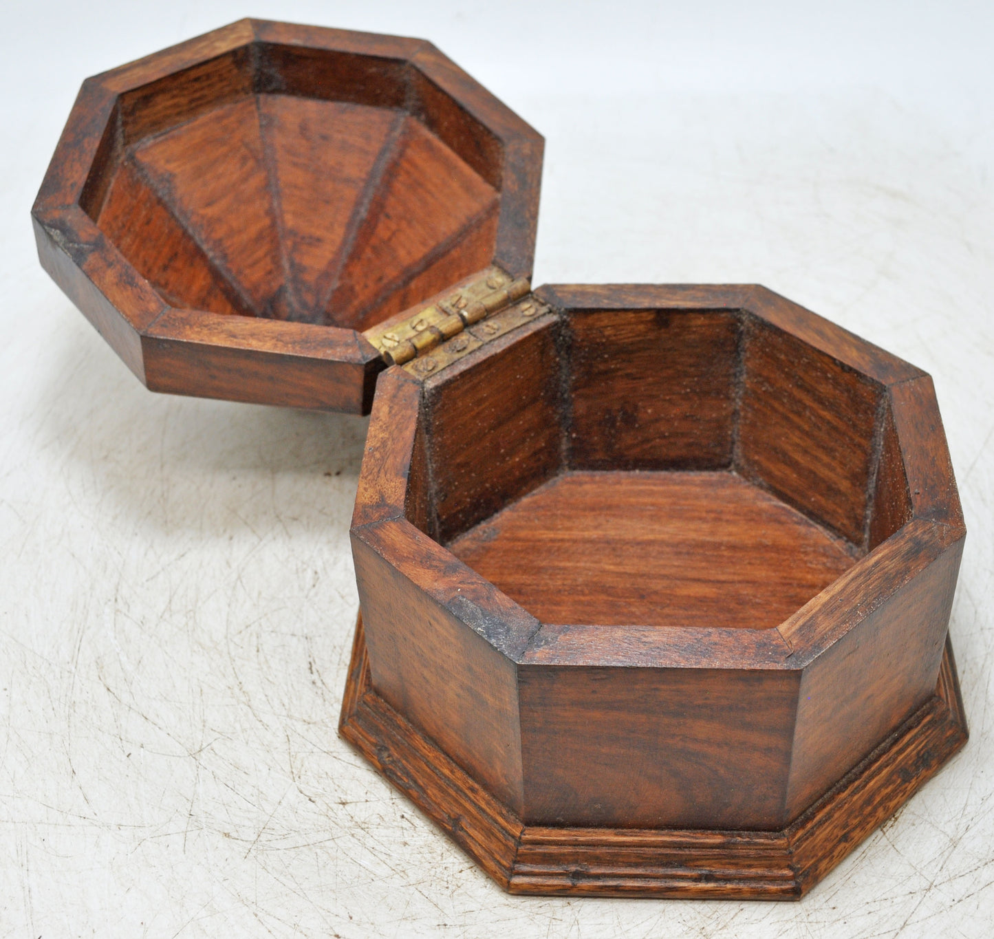 Vintage Wooden Dome Shaped Storage Box Original Old Hand Crafted