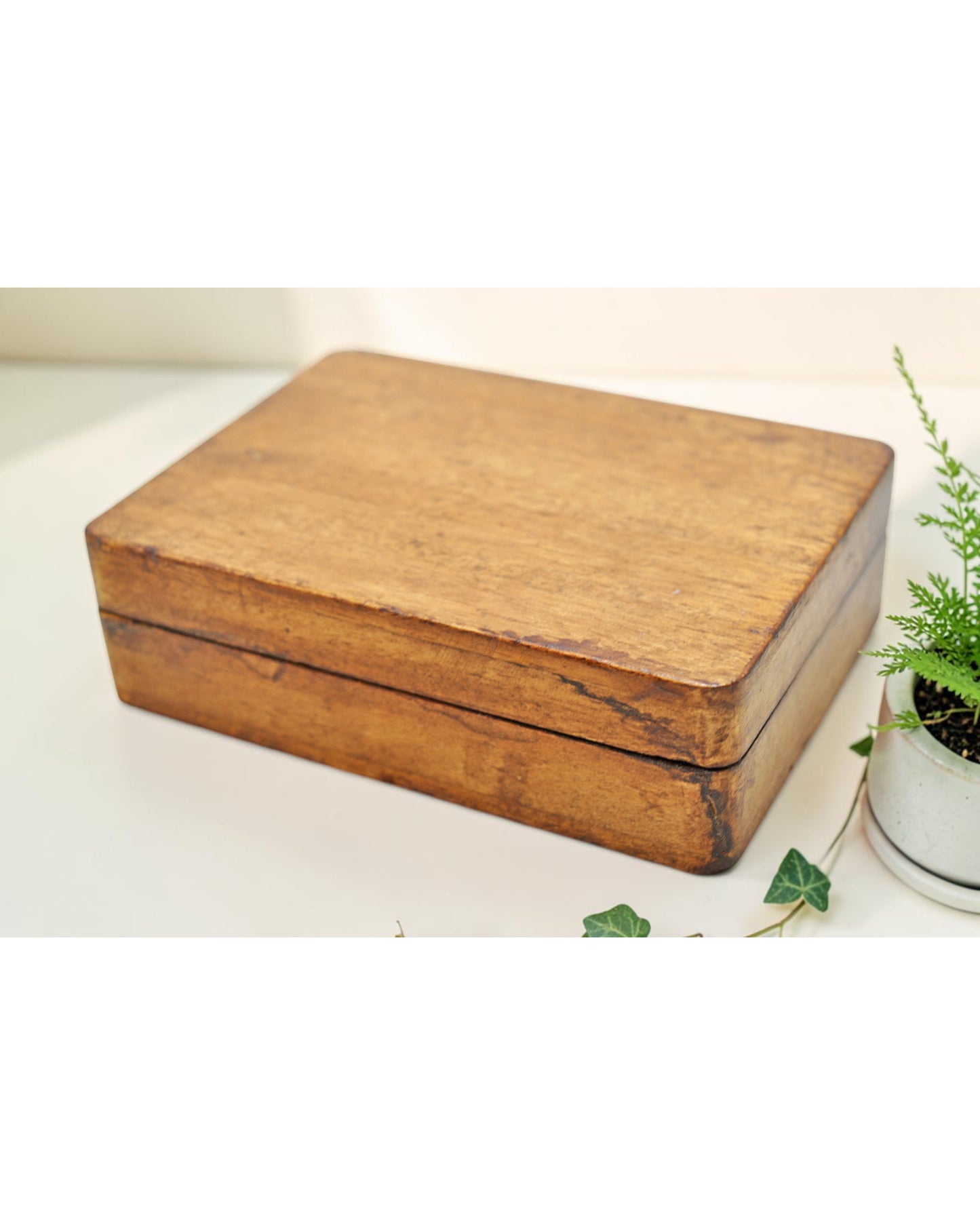 Vintage Wooden Small Storage Box Original Old Hand Crafted