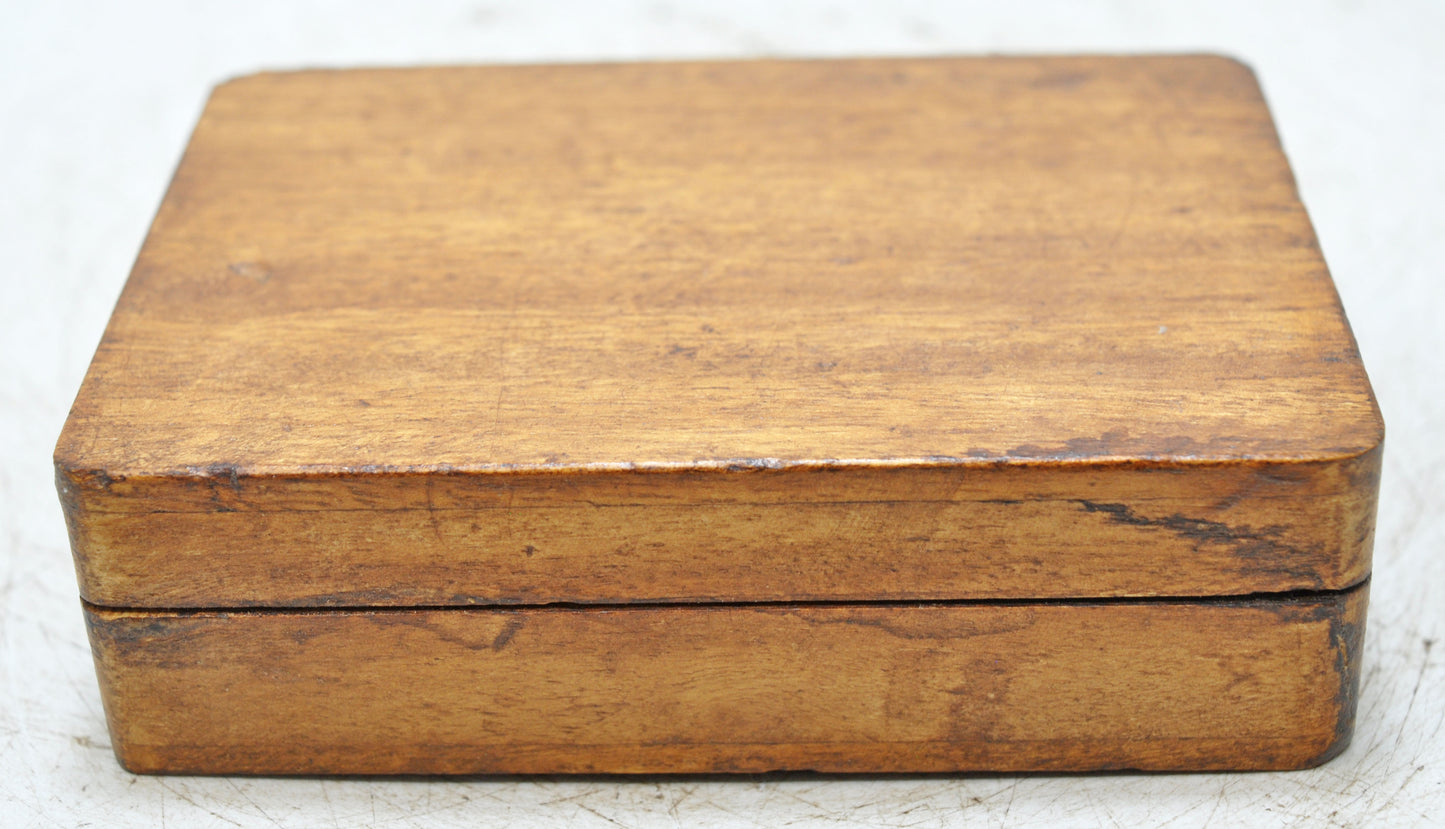 Vintage Wooden Small Storage Box Original Old Hand Crafted